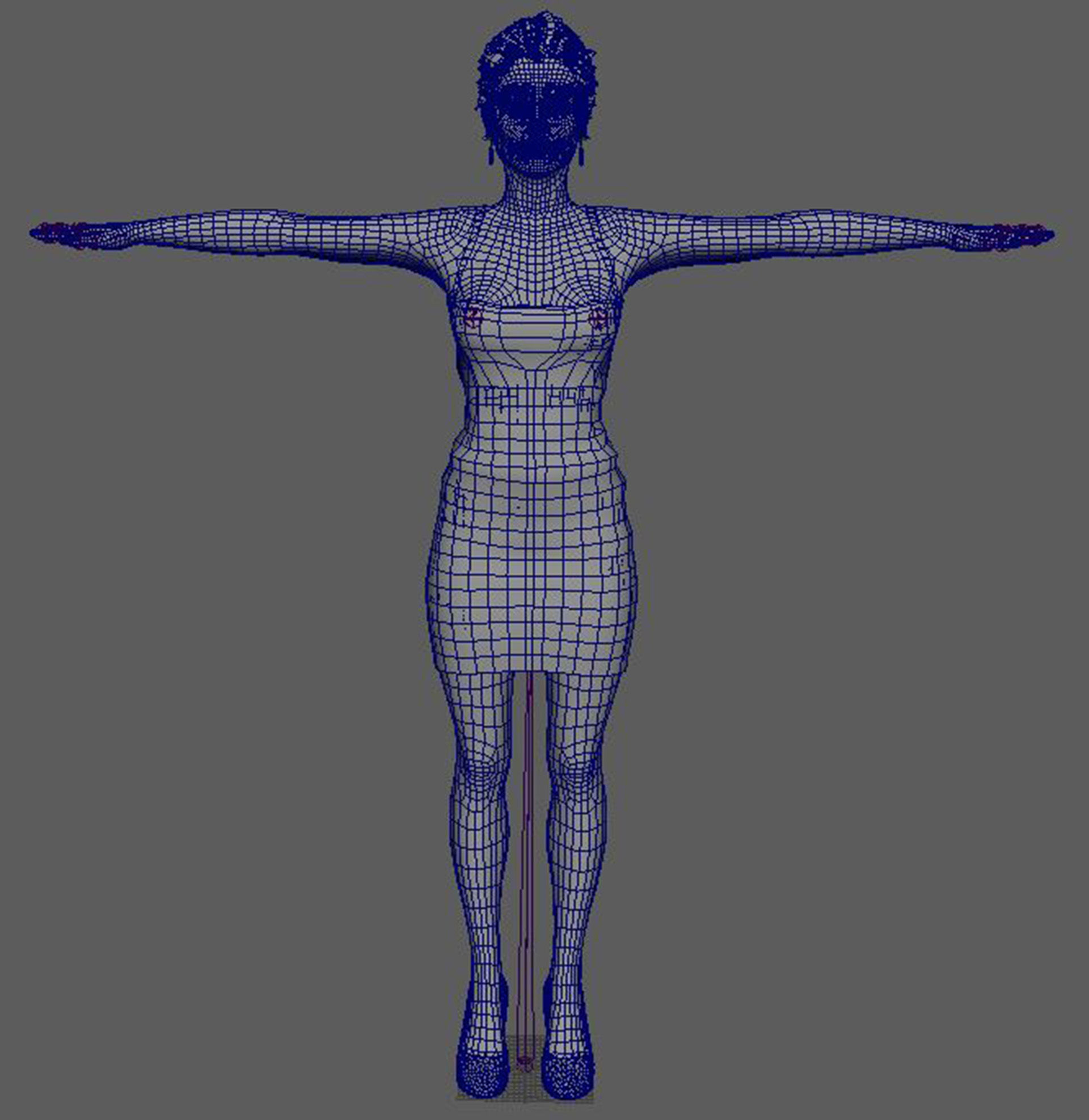 Rosie Huntington Character 3D Model Low-poly 3D model_21