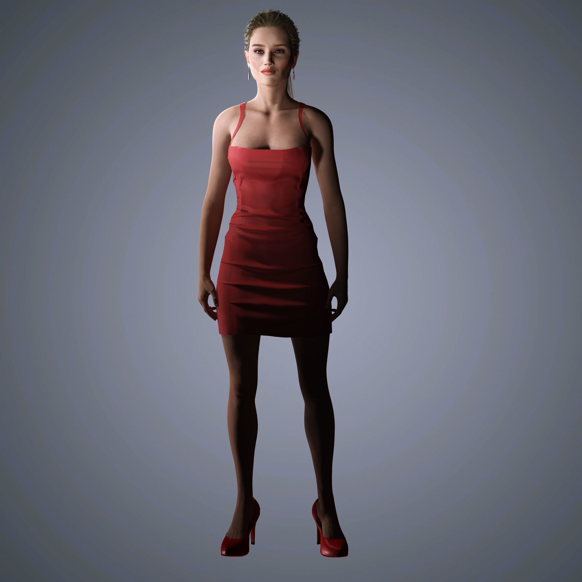 Rosie Huntington Character 3D Model Low-poly 3D model_9