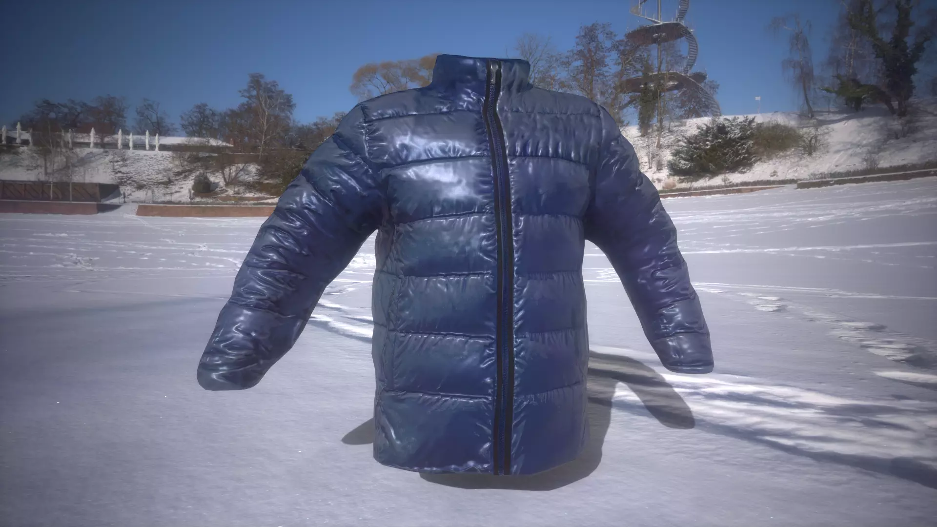 Winter Jacket Low-poly 3D model