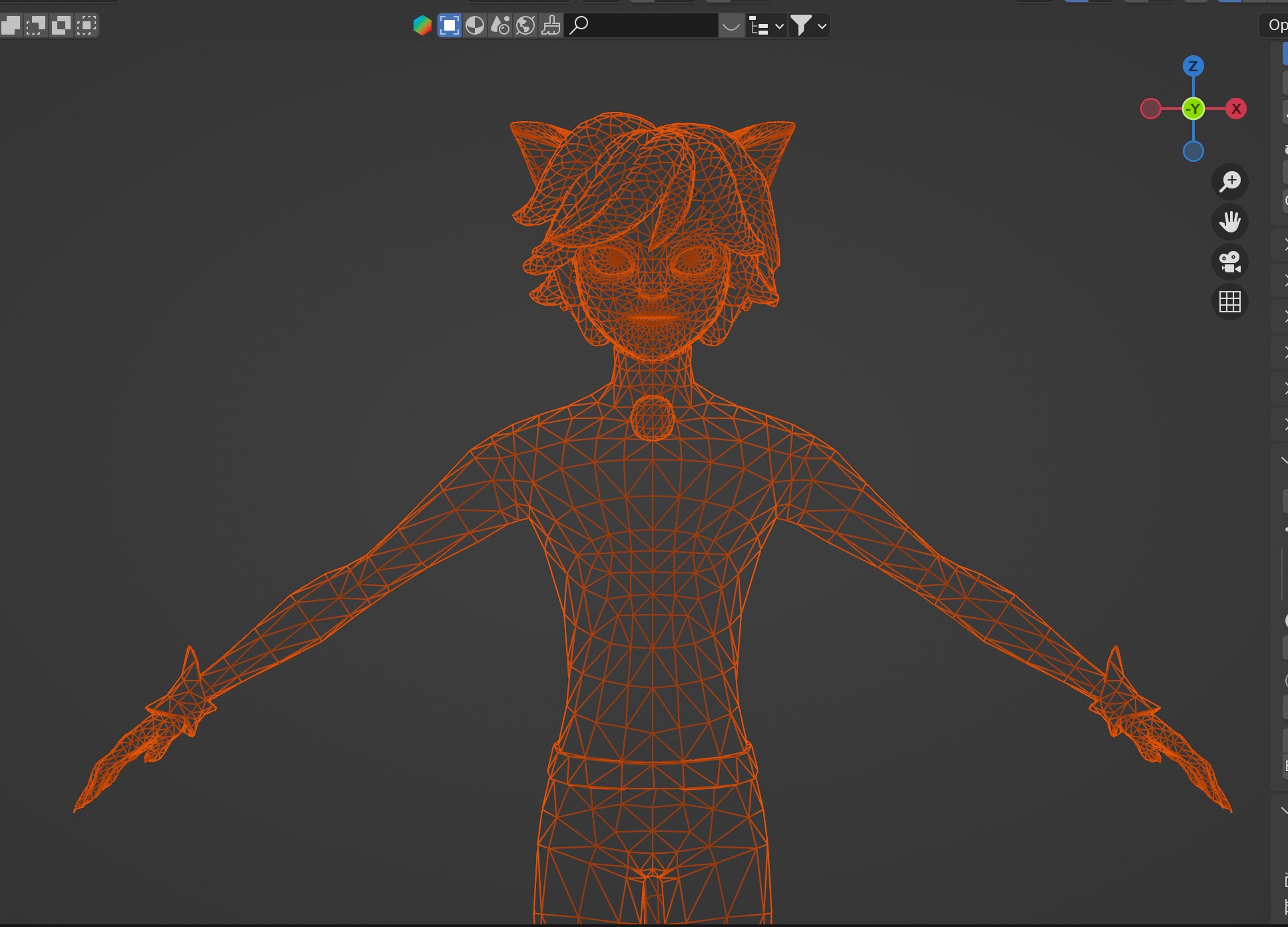 Cat Noir Miraculous Low Poly Low-poly 3D model_8
