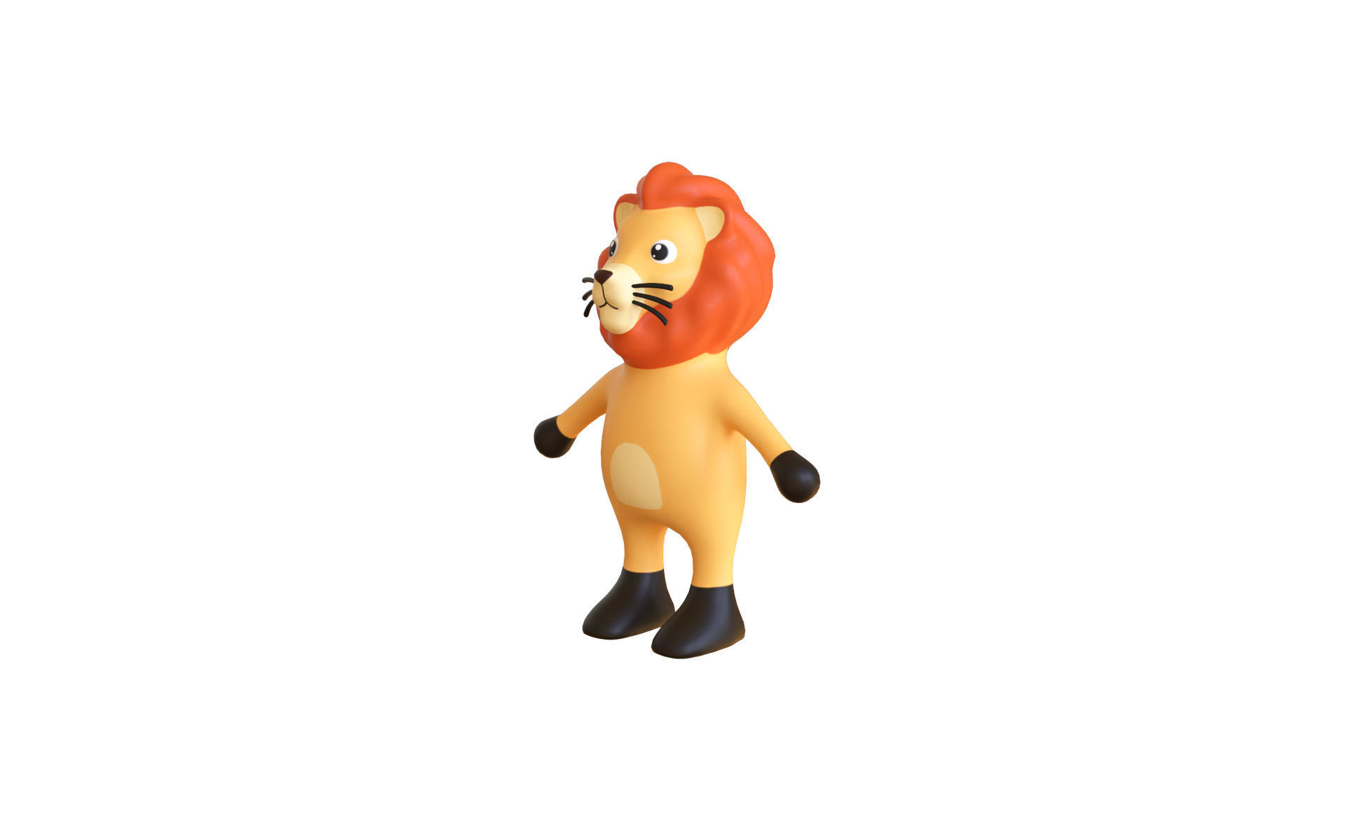 High-Quality 3D Cute Lion - Animated for Games  Low-poly 3D model_7