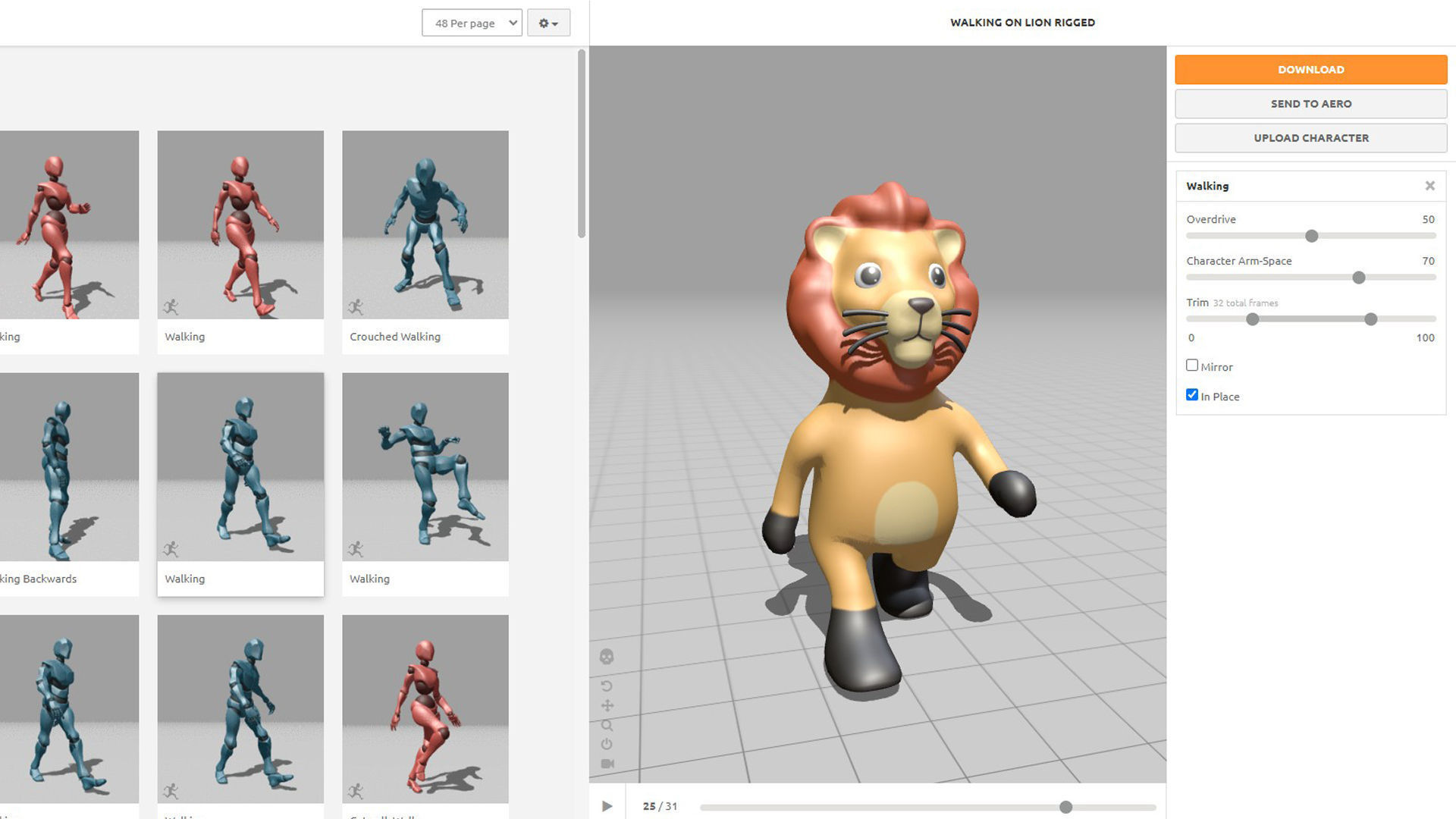 High-Quality 3D Cute Lion - Animated for Games  Low-poly 3D model_2