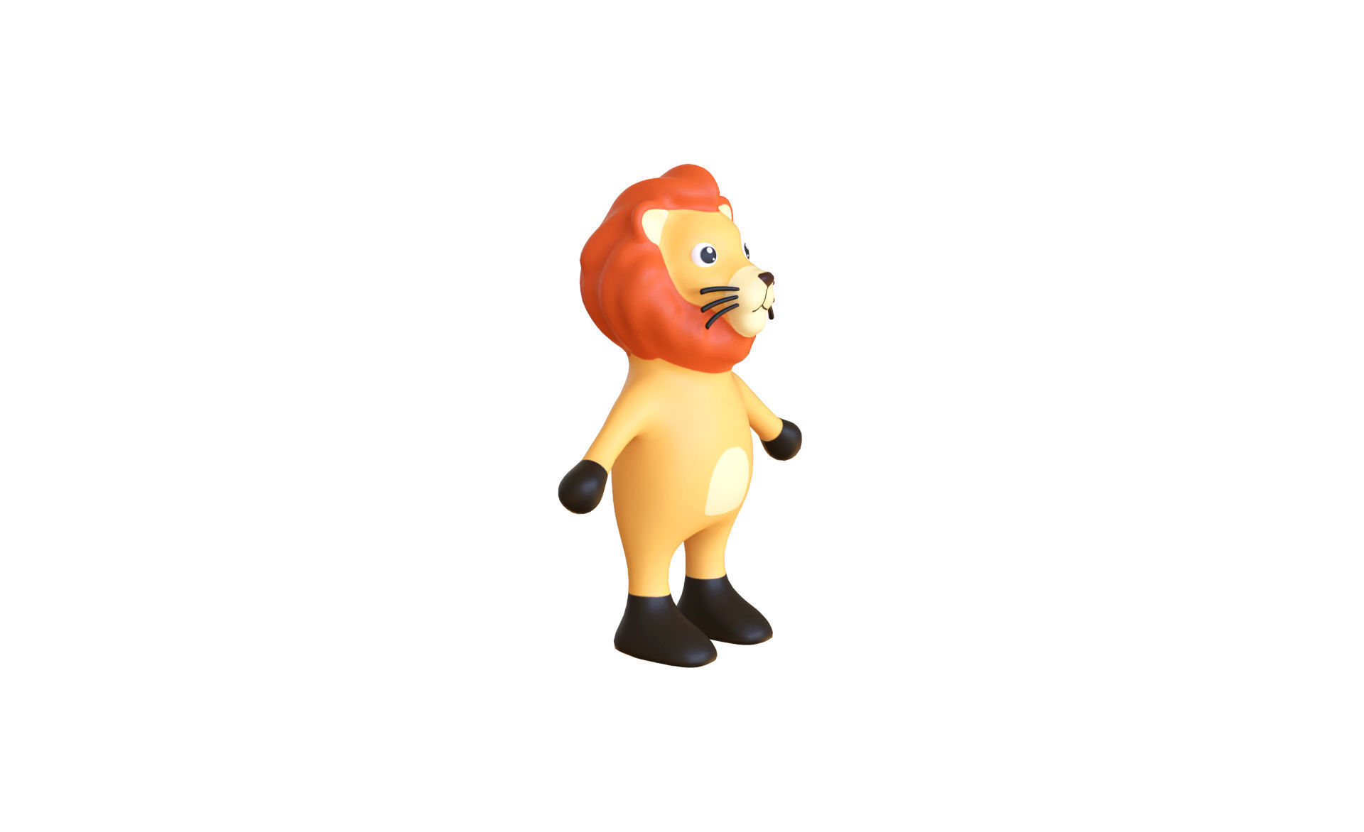 High-Quality 3D Cute Lion - Animated for Games  Low-poly 3D model_8