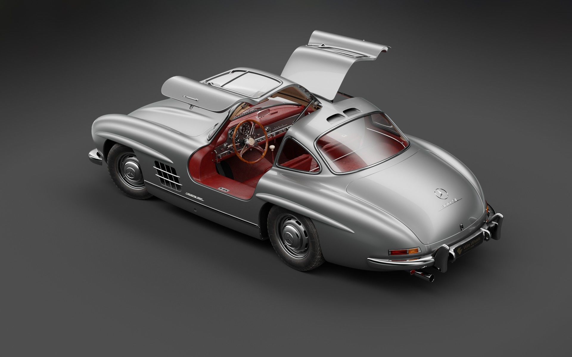 1954 Mercedes 300SL 3D model_4