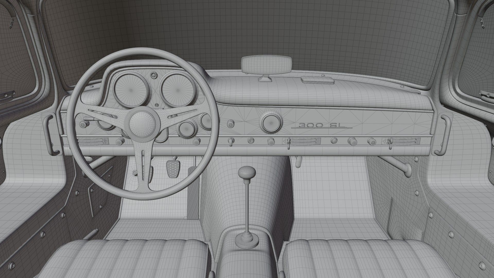 1954 Mercedes 300SL 3D model_11