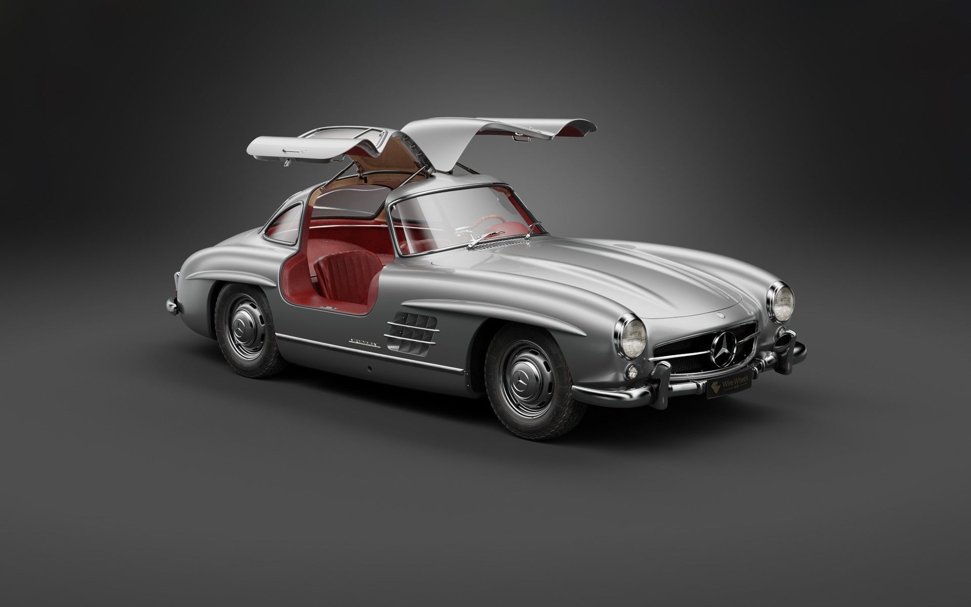 1954 Mercedes 300SL 3D model_2