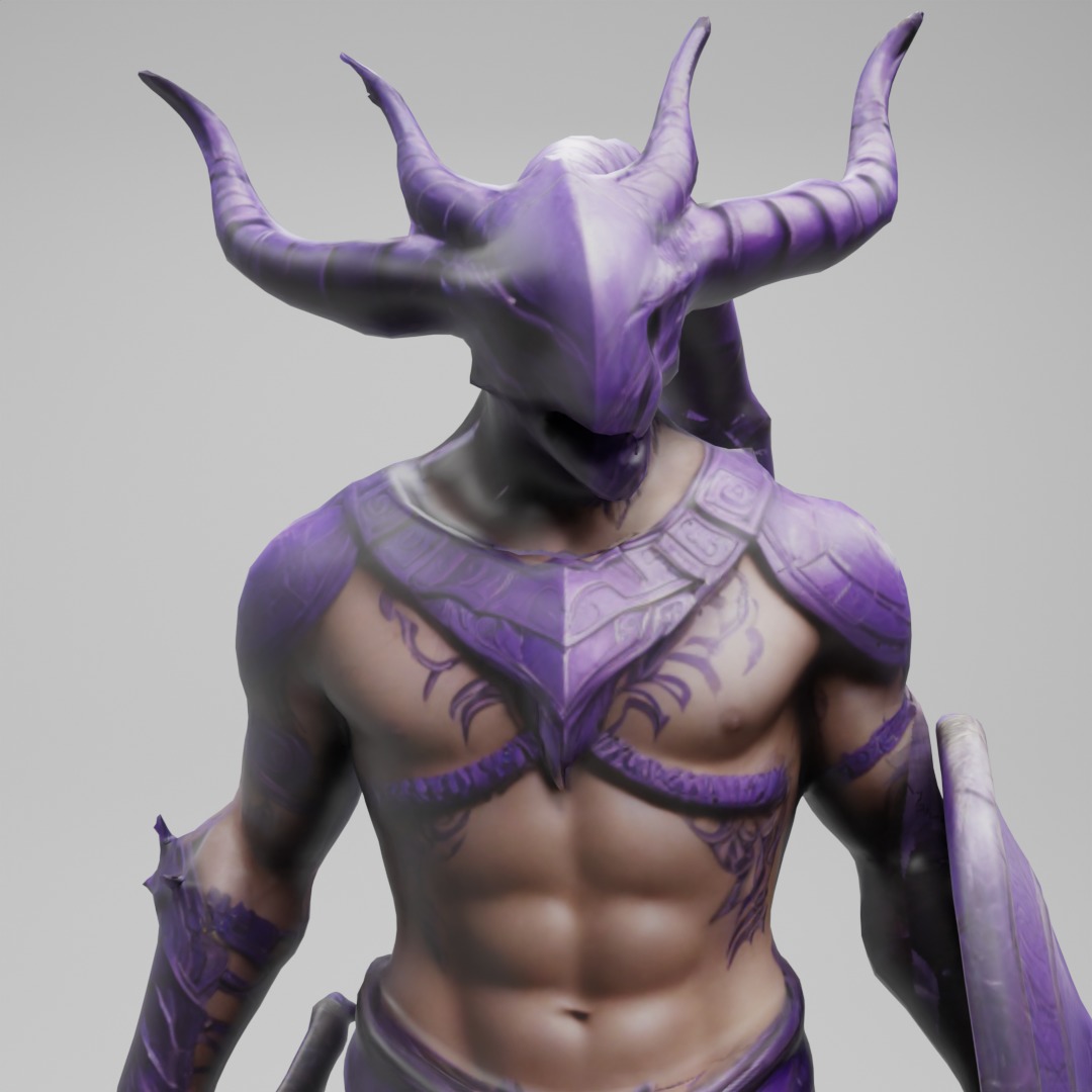 Scorpion Warrior 3D Model  Fantasy Game Character Low-poly 3D model_3
