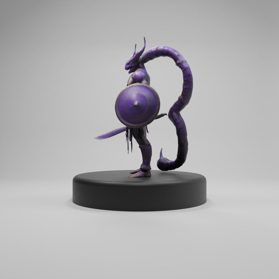 Scorpion Warrior 3D Model  Fantasy Game Character Low-poly 3D model_2