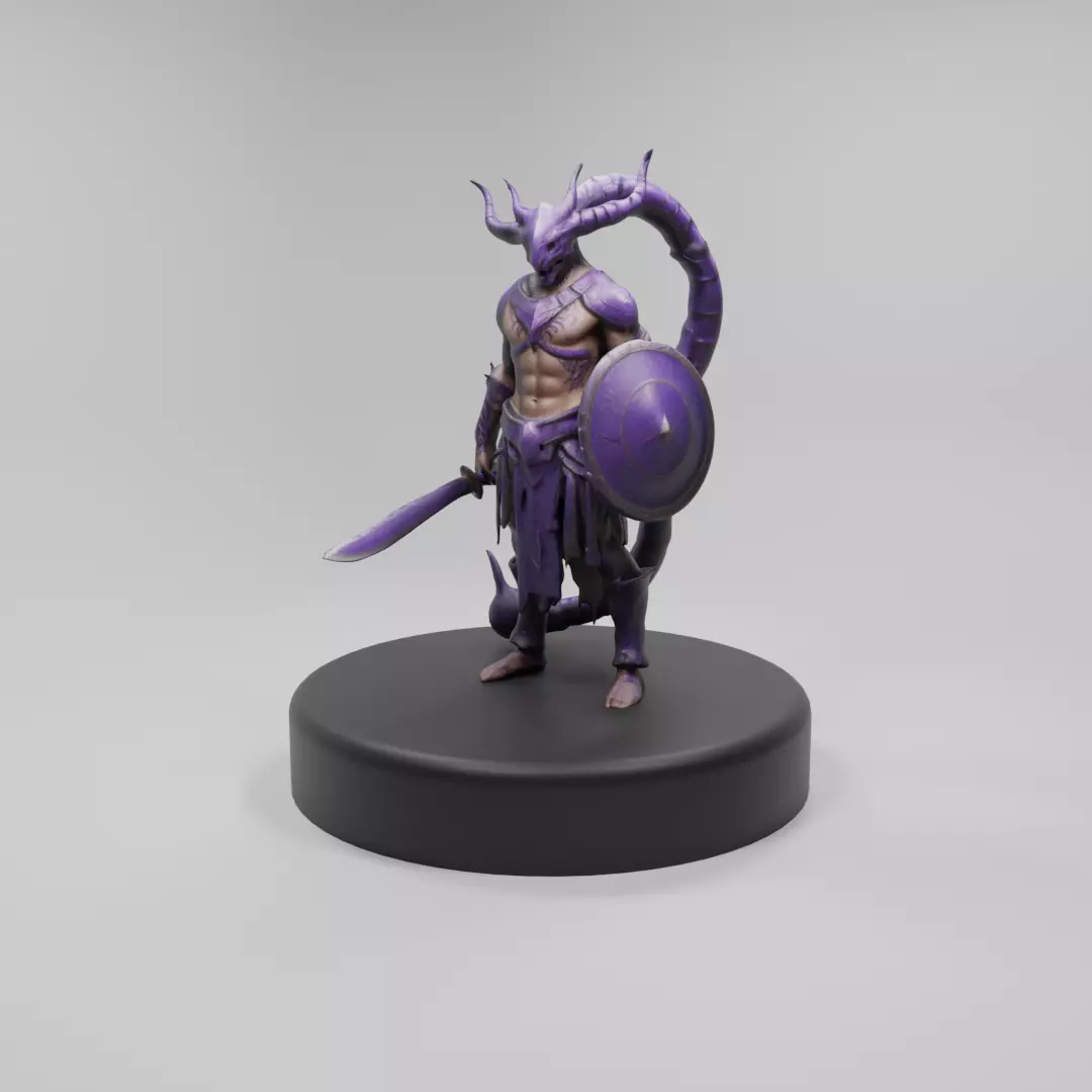 Scorpion Warrior 3D Model  Fantasy Game Character Low-poly 3D model_0