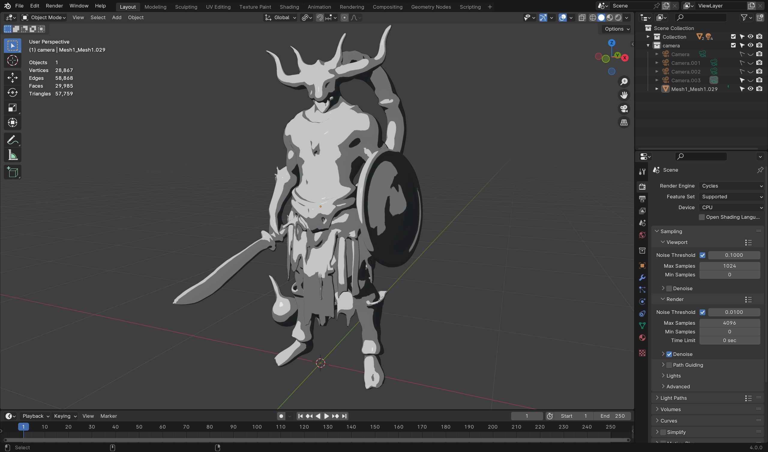 Scorpion Warrior 3D Model  Fantasy Game Character Low-poly 3D model_8