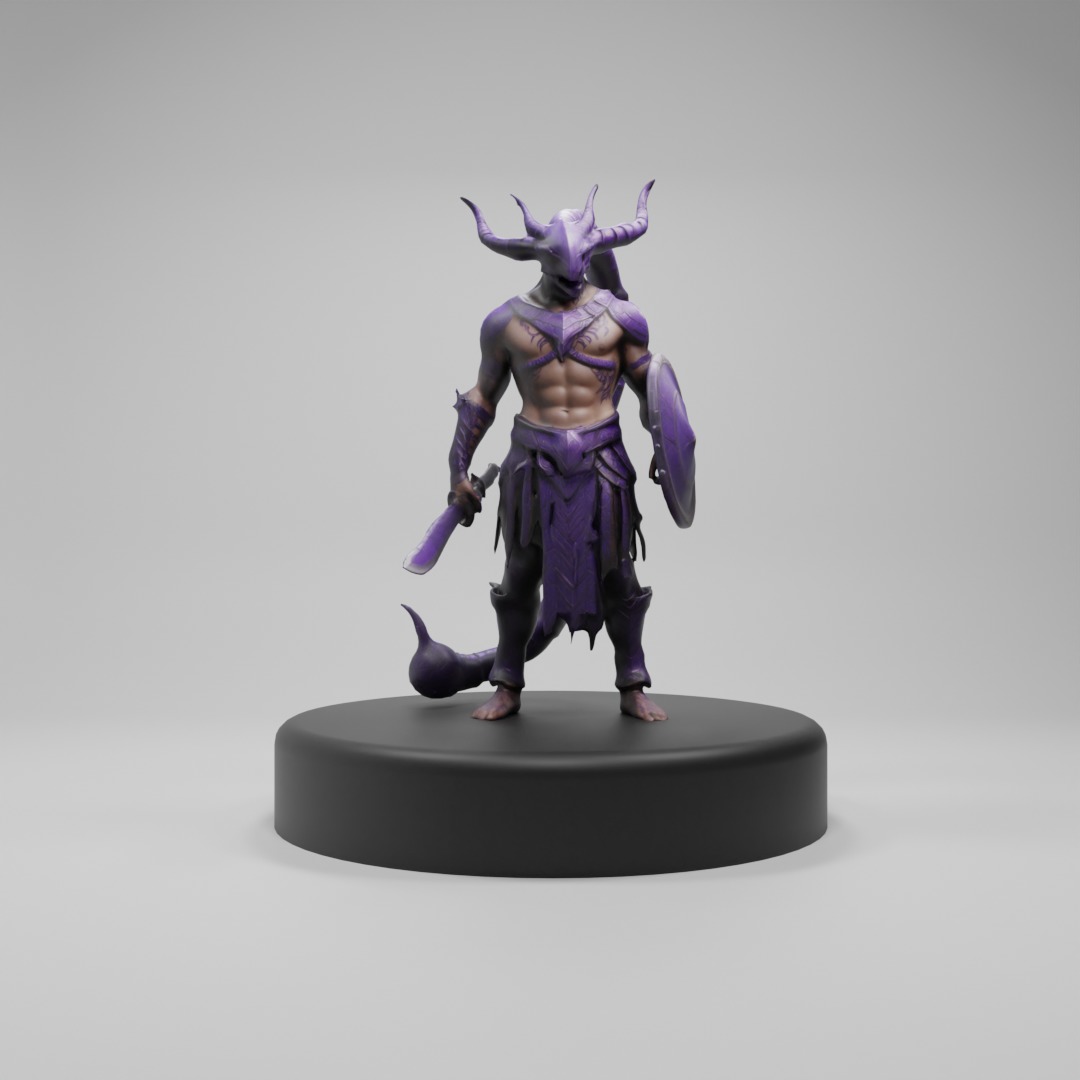 Scorpion Warrior 3D Model  Fantasy Game Character Low-poly 3D model_1