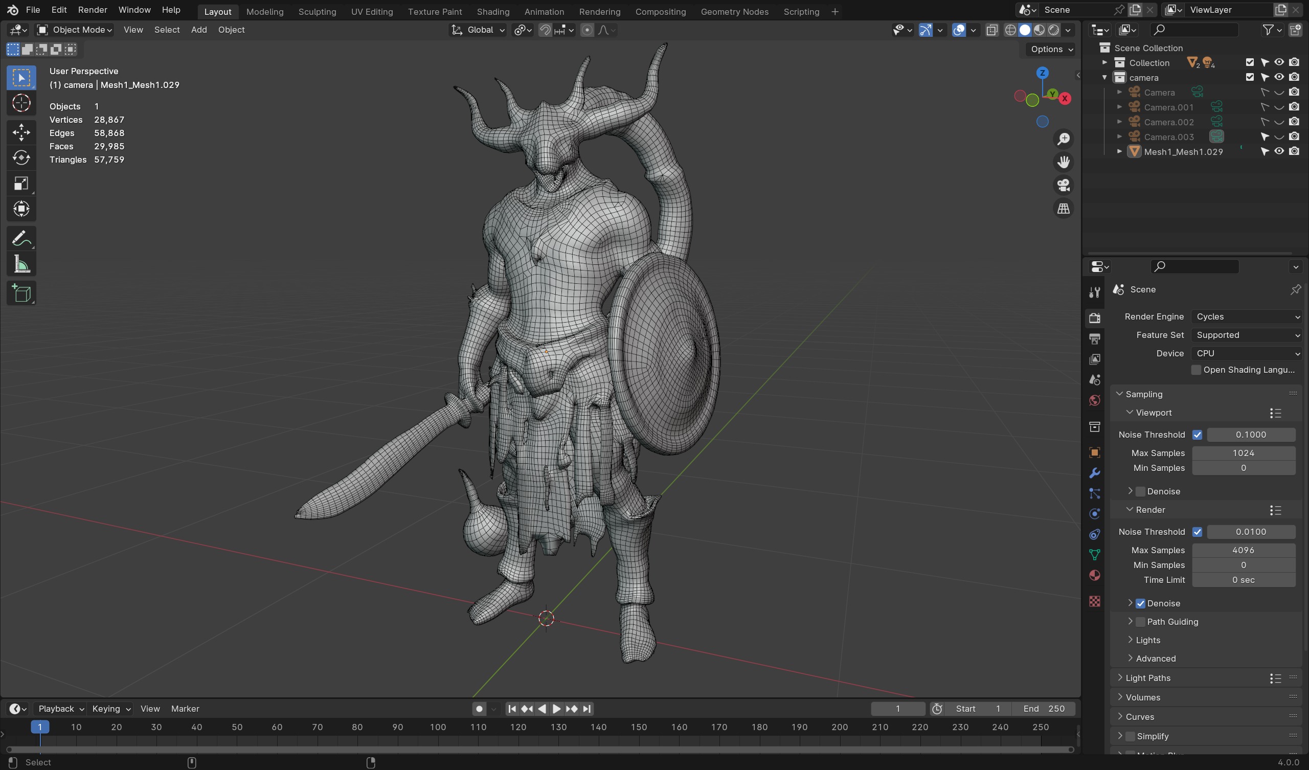 Scorpion Warrior 3D Model  Fantasy Game Character Low-poly 3D model_7