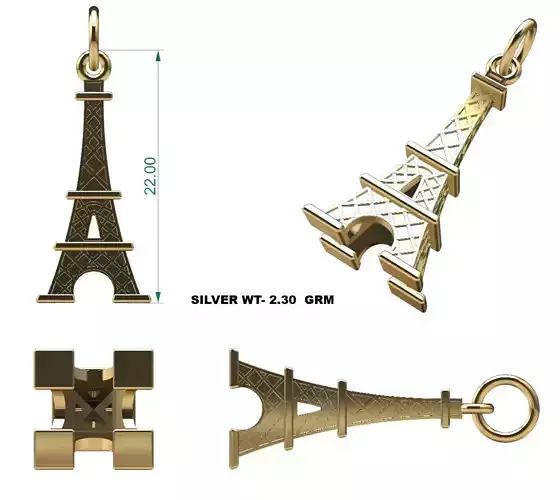 Eiffel Tower Pendant 3D print model