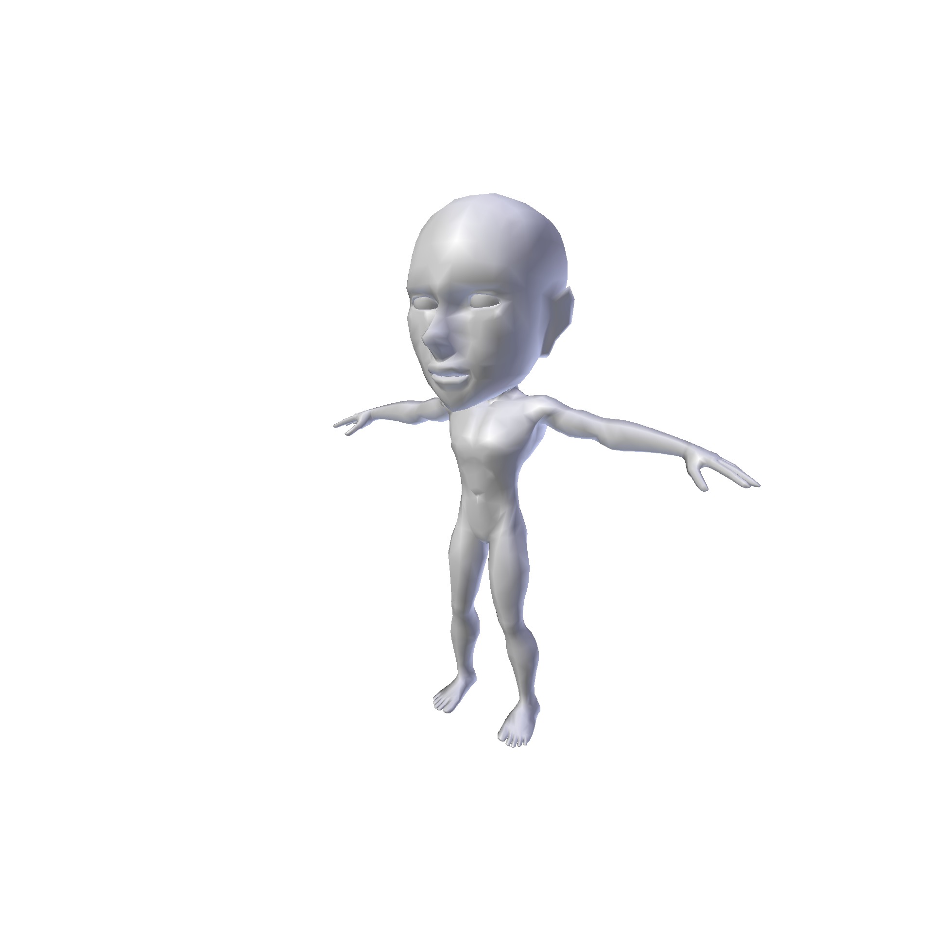 Anime Boy 0 74m basemesh Low-poly 3D model_8