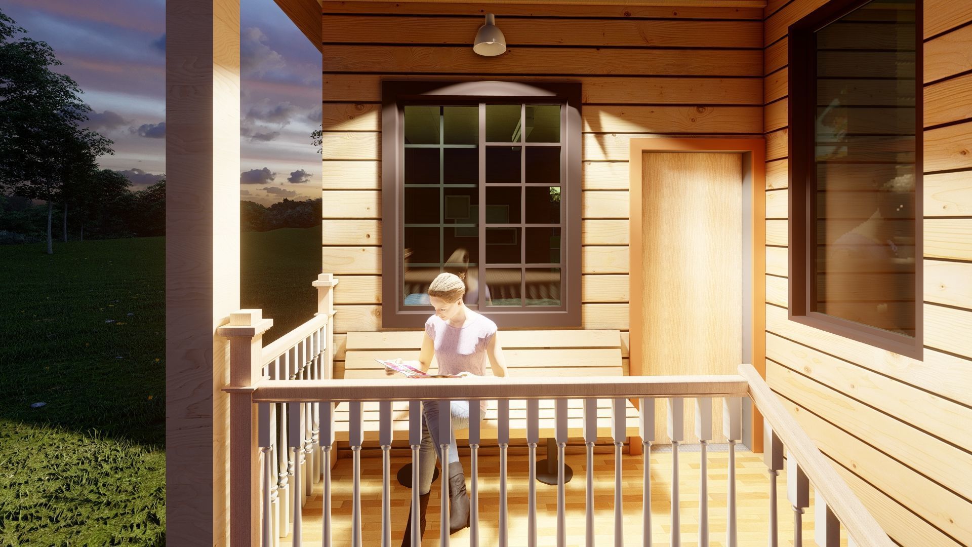 Tiny House Model  Low-poly 3D model_7