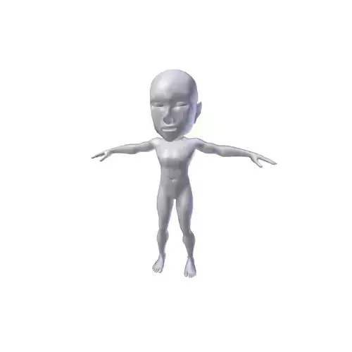 Anime Boy 0 87m basemesh Low-poly 3D model