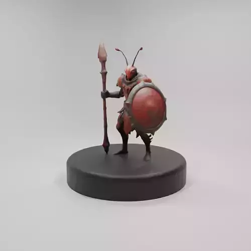 Ant Warrior 3D Model  Unique Game Ready Fantasy Character  Low-poly 3D model