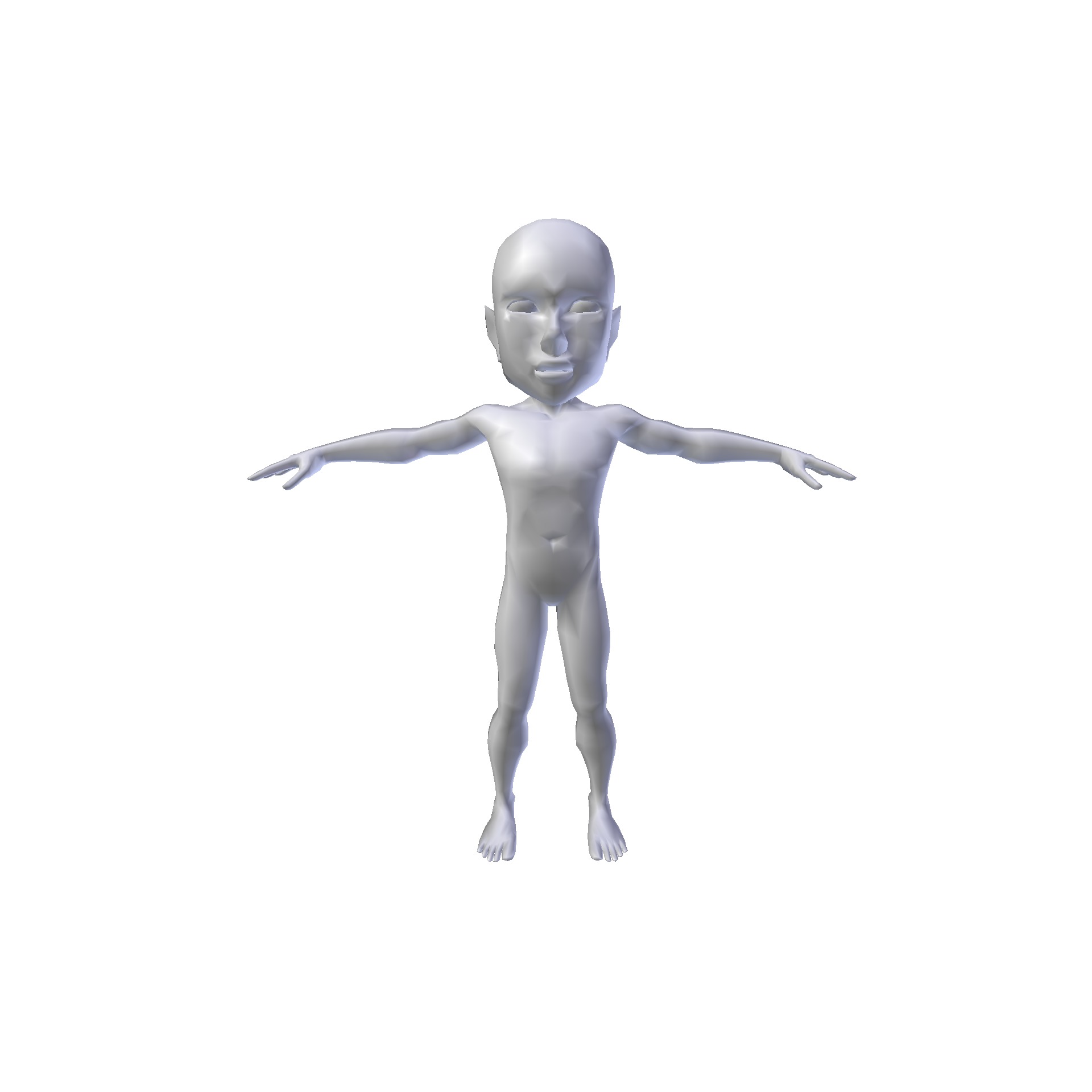 Anime Boy 0 99m basemesh Low-poly 3D model_8