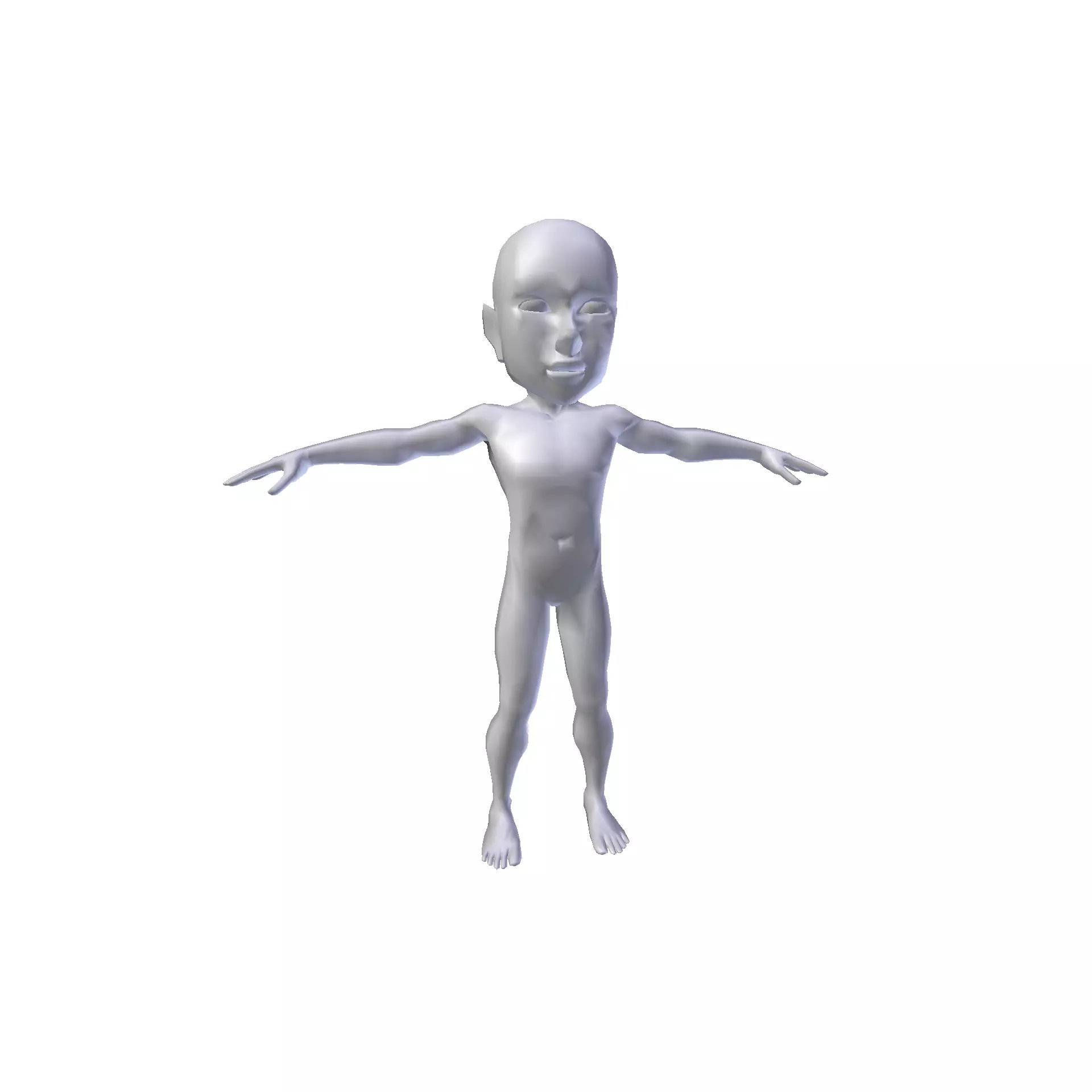 Anime Boy 0 99m basemesh Low-poly 3D model_0