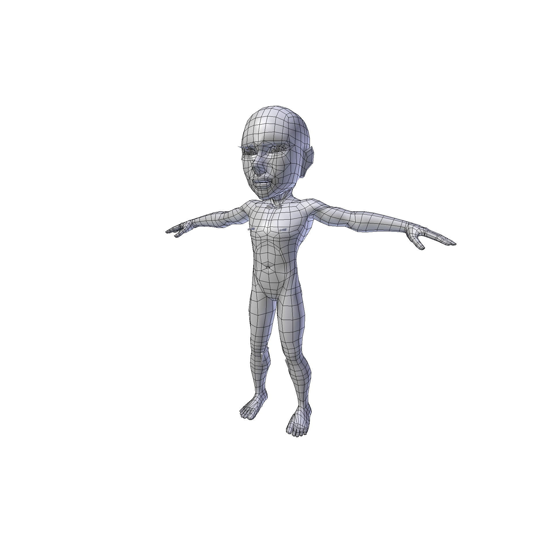 Anime Boy 0 99m basemesh Low-poly 3D model_17