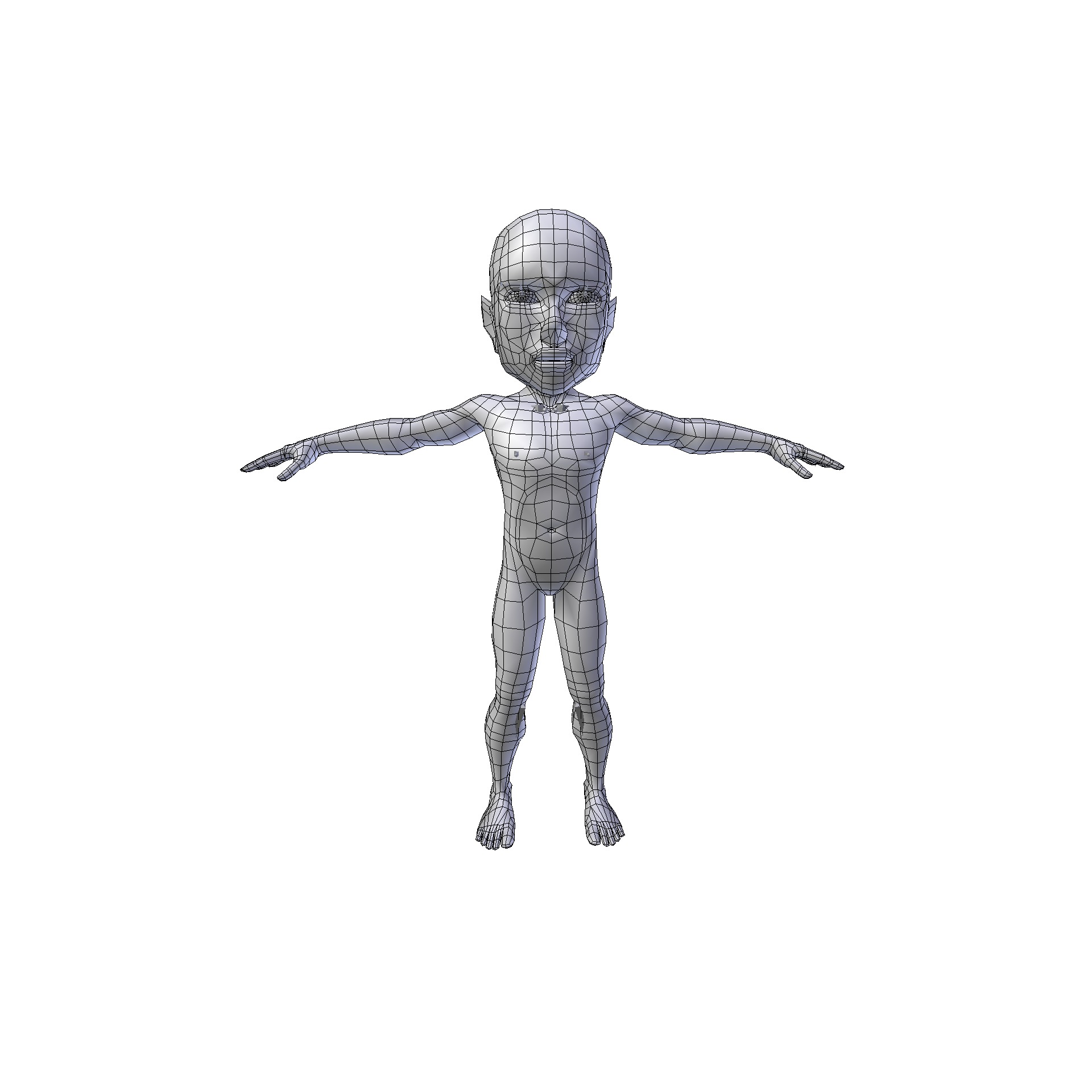 Anime Boy 0 99m basemesh Low-poly 3D model_18