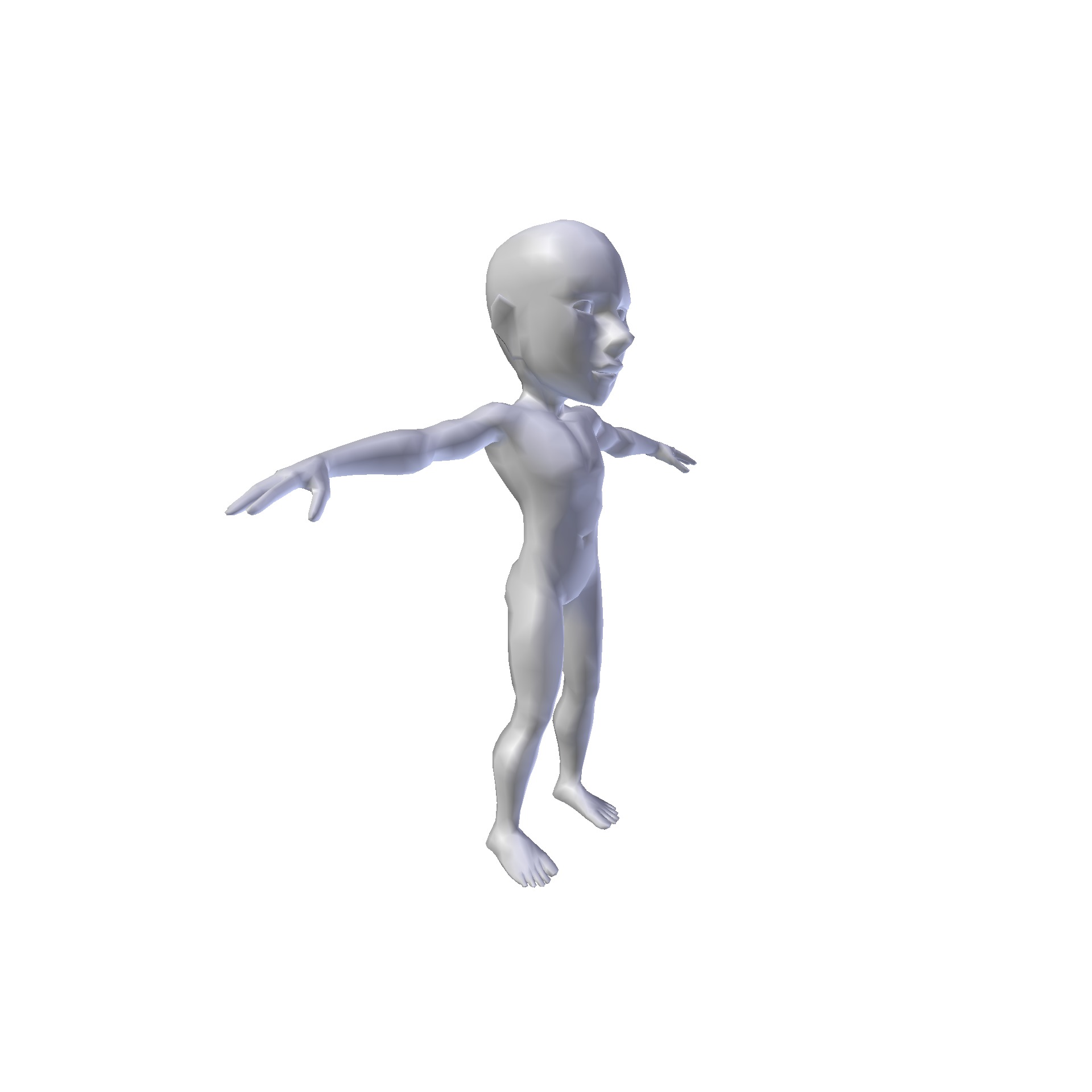 Anime Boy 0 99m basemesh Low-poly 3D model_2