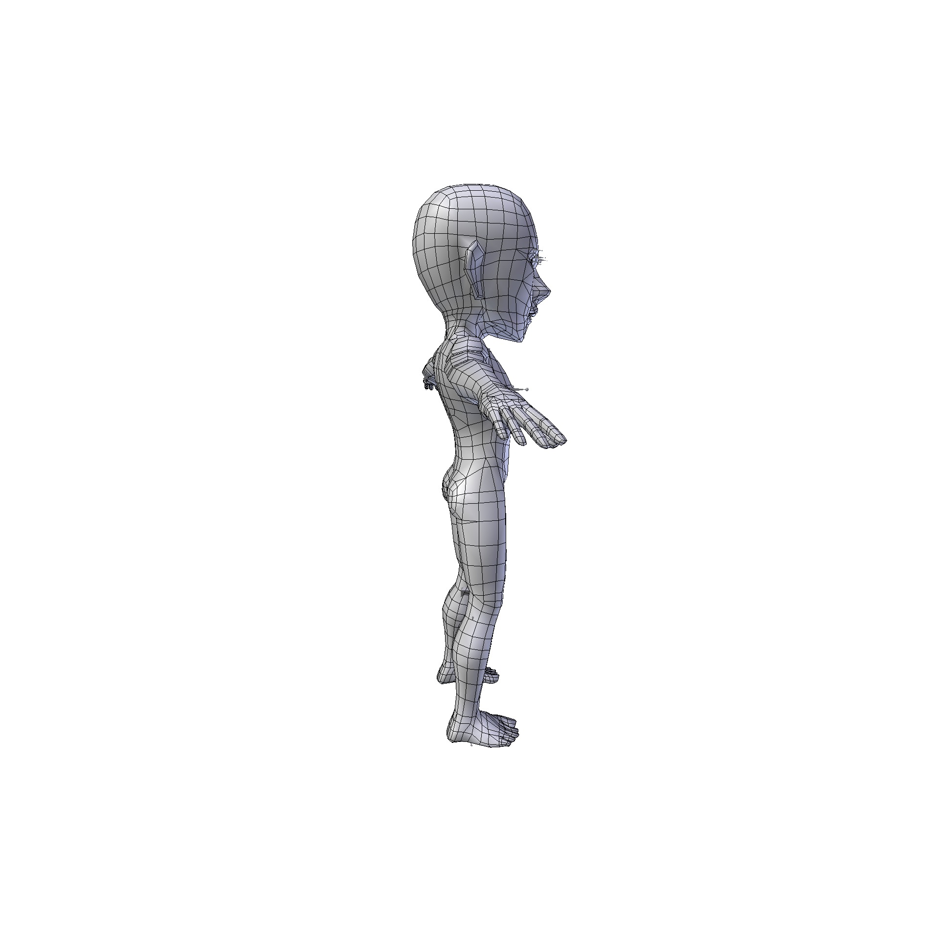 Anime Boy 0 99m basemesh Low-poly 3D model_13
