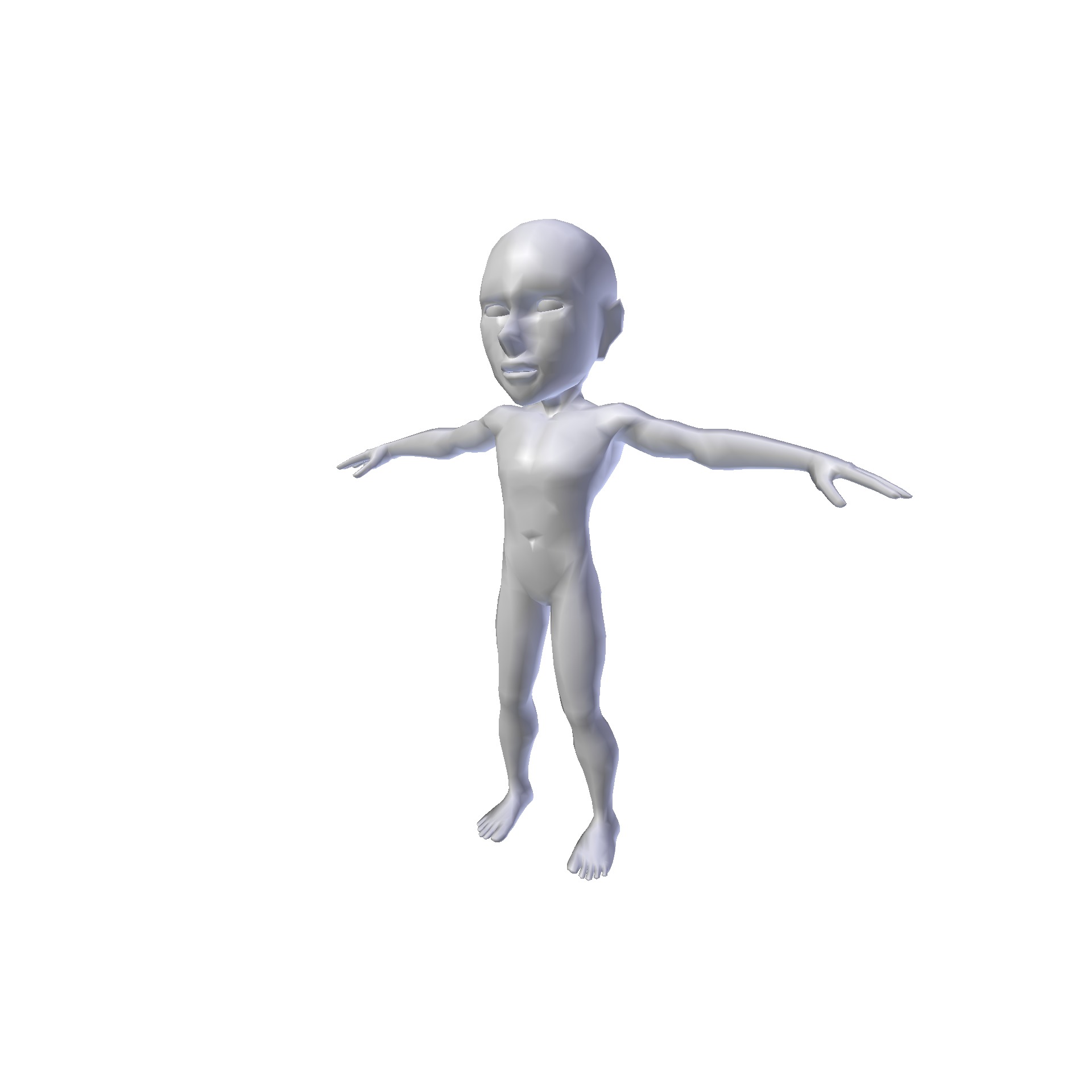 Anime Boy 0 99m basemesh Low-poly 3D model_7