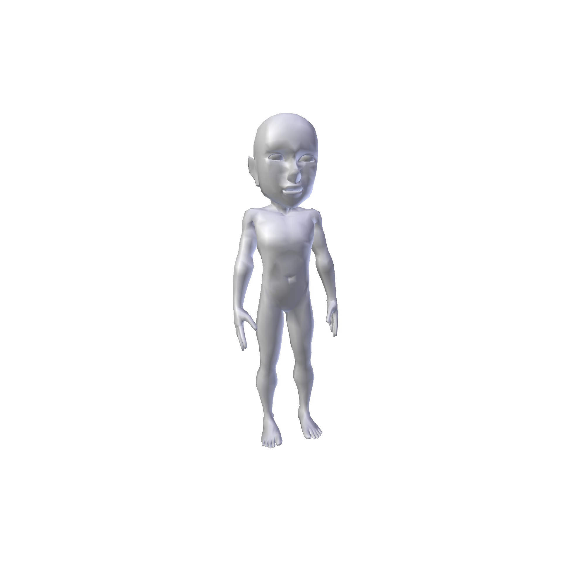 Anime Boy 0 99m basemesh Low-poly 3D model_9