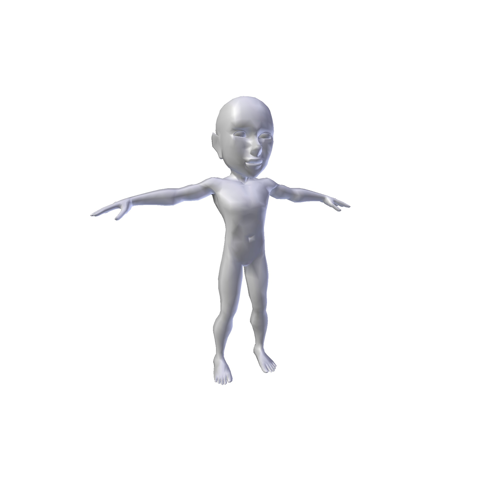 Anime Boy 0 99m basemesh Low-poly 3D model_1