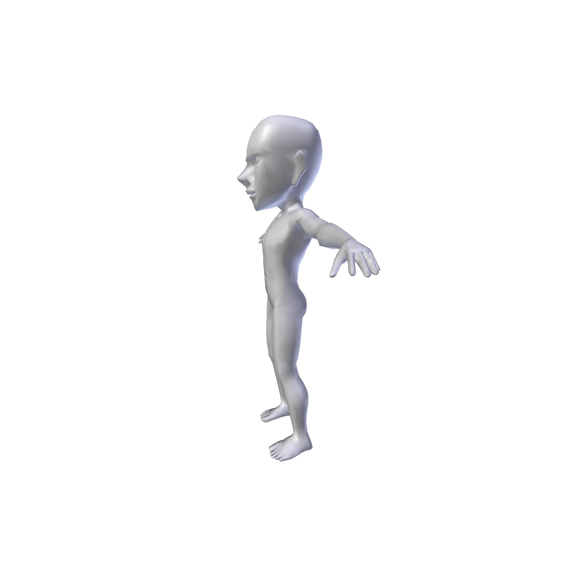 Anime Boy 0 99m basemesh Low-poly 3D model_6