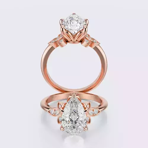 Pear shape engagement Ring 