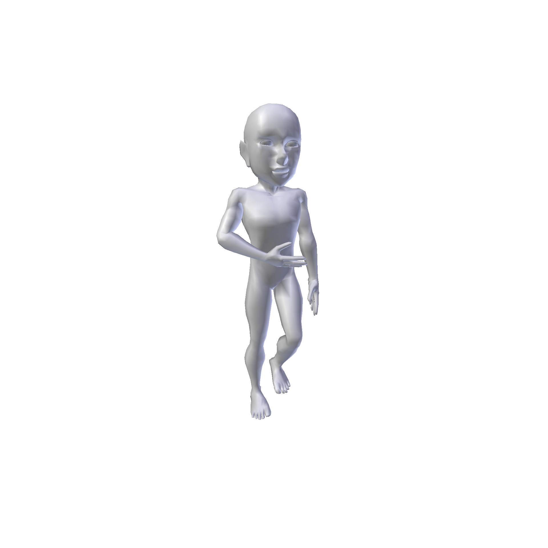 Anime Boy 1 11m basemesh Low-poly 3D model_9