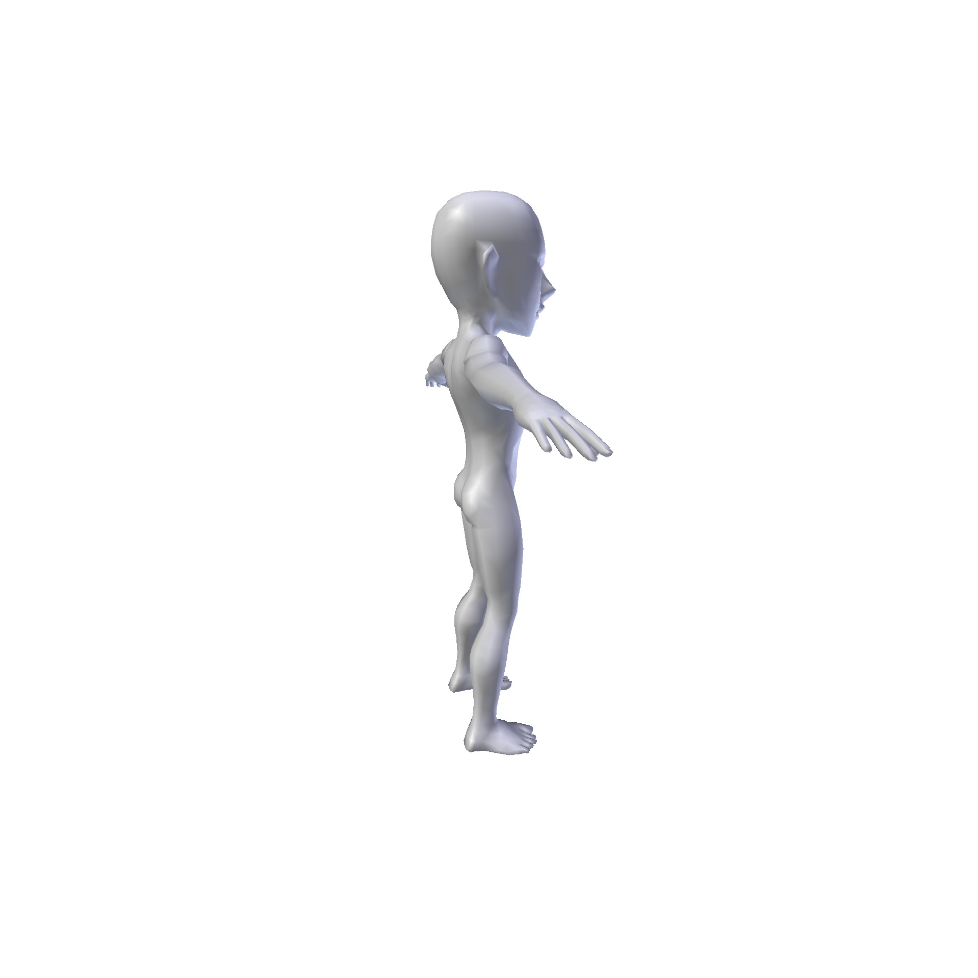 Anime Boy 1 11m basemesh Low-poly 3D model_3