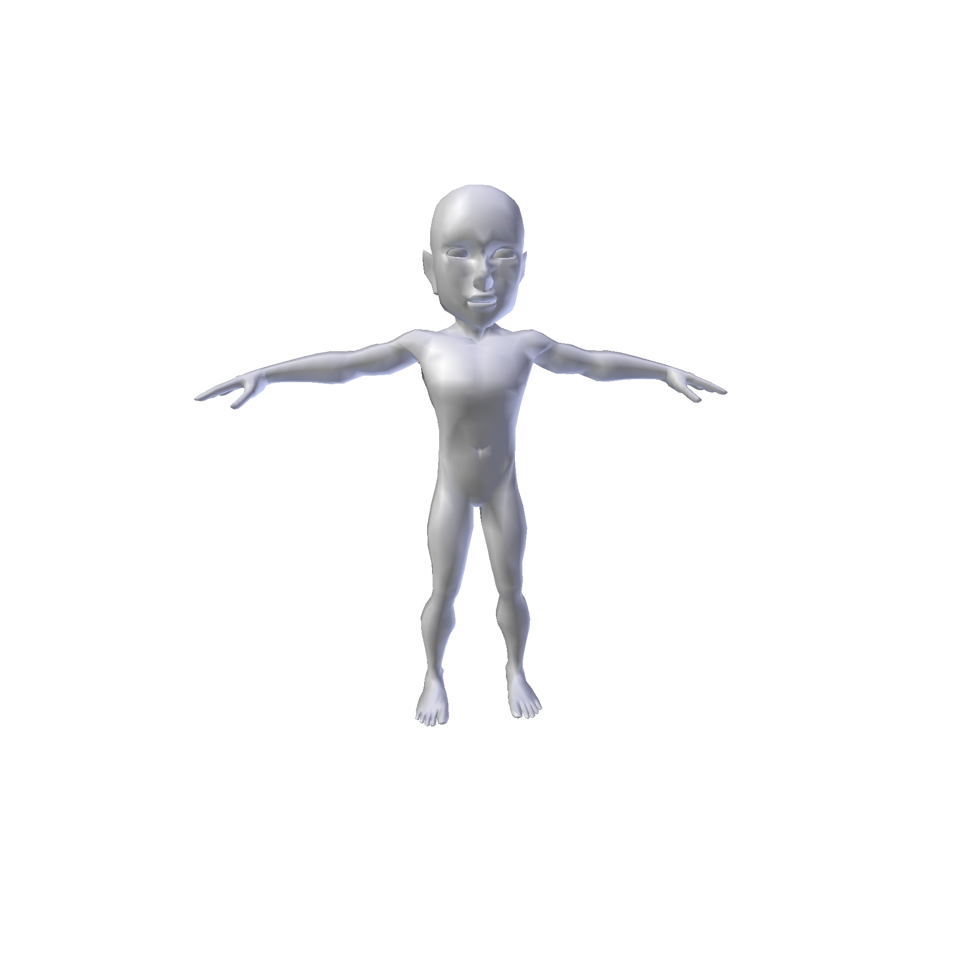 Anime Boy 1 11m basemesh Low-poly 3D model_8