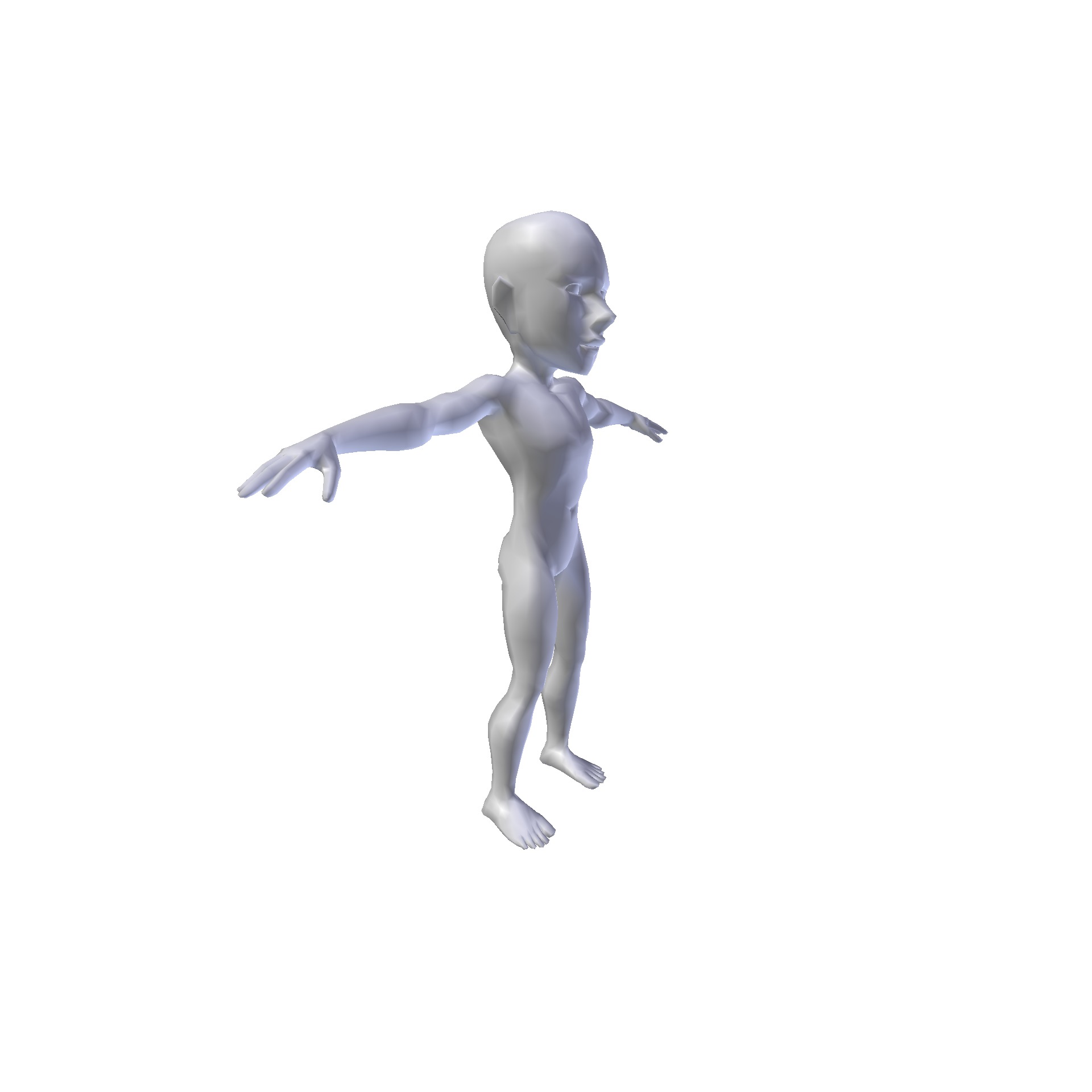 Anime Boy 1 11m basemesh Low-poly 3D model_2