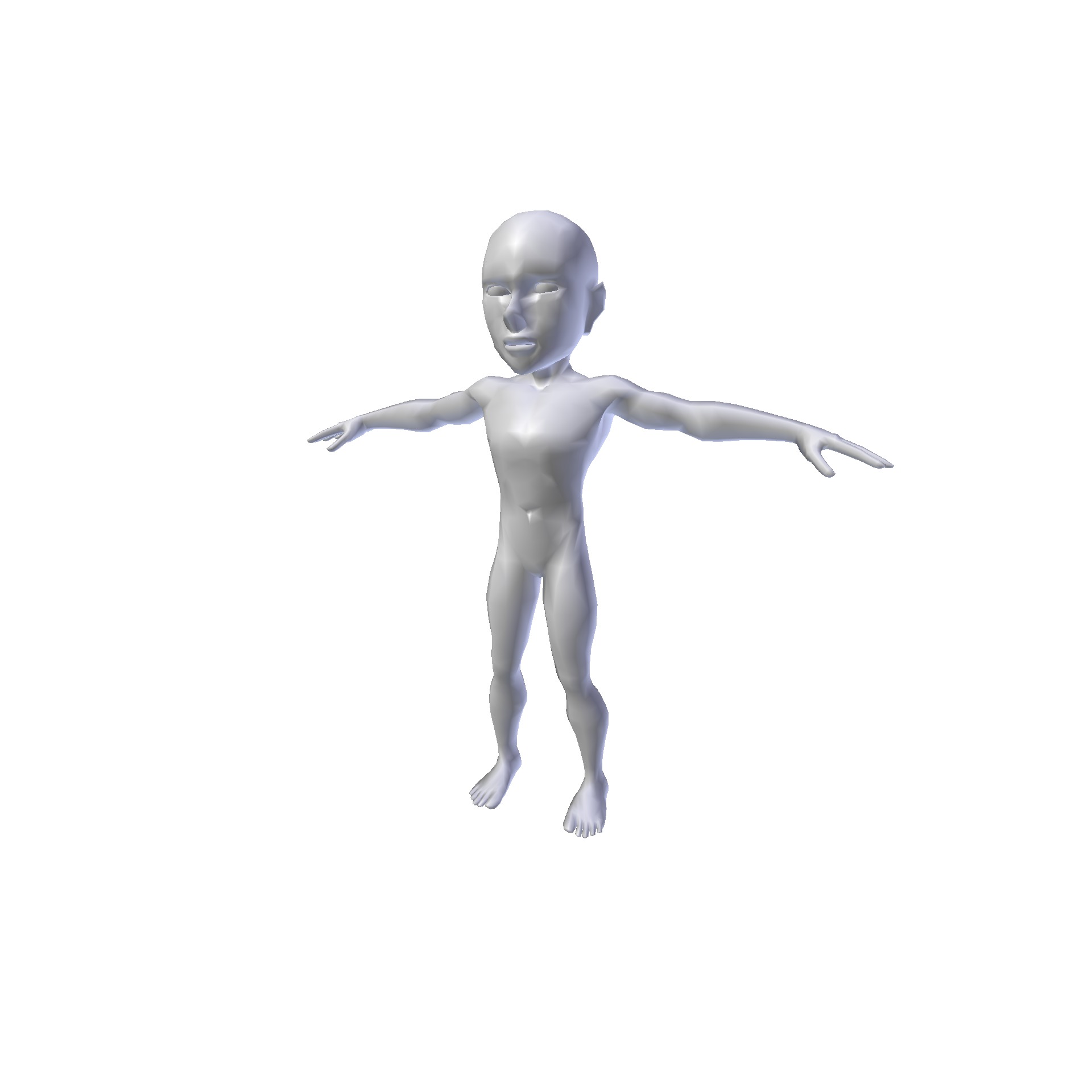 Anime Boy 1 11m basemesh Low-poly 3D model_7