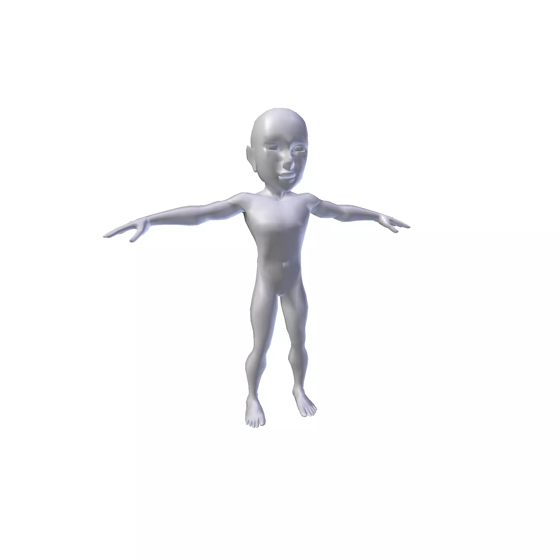 Anime Boy 1 11m basemesh Low-poly 3D model_0