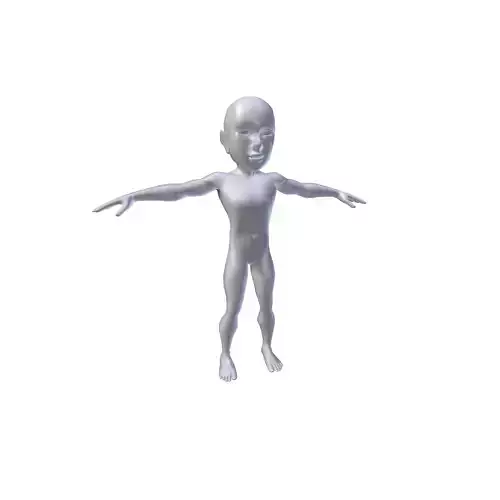 Anime Boy 1 11m basemesh Low-poly 3D model