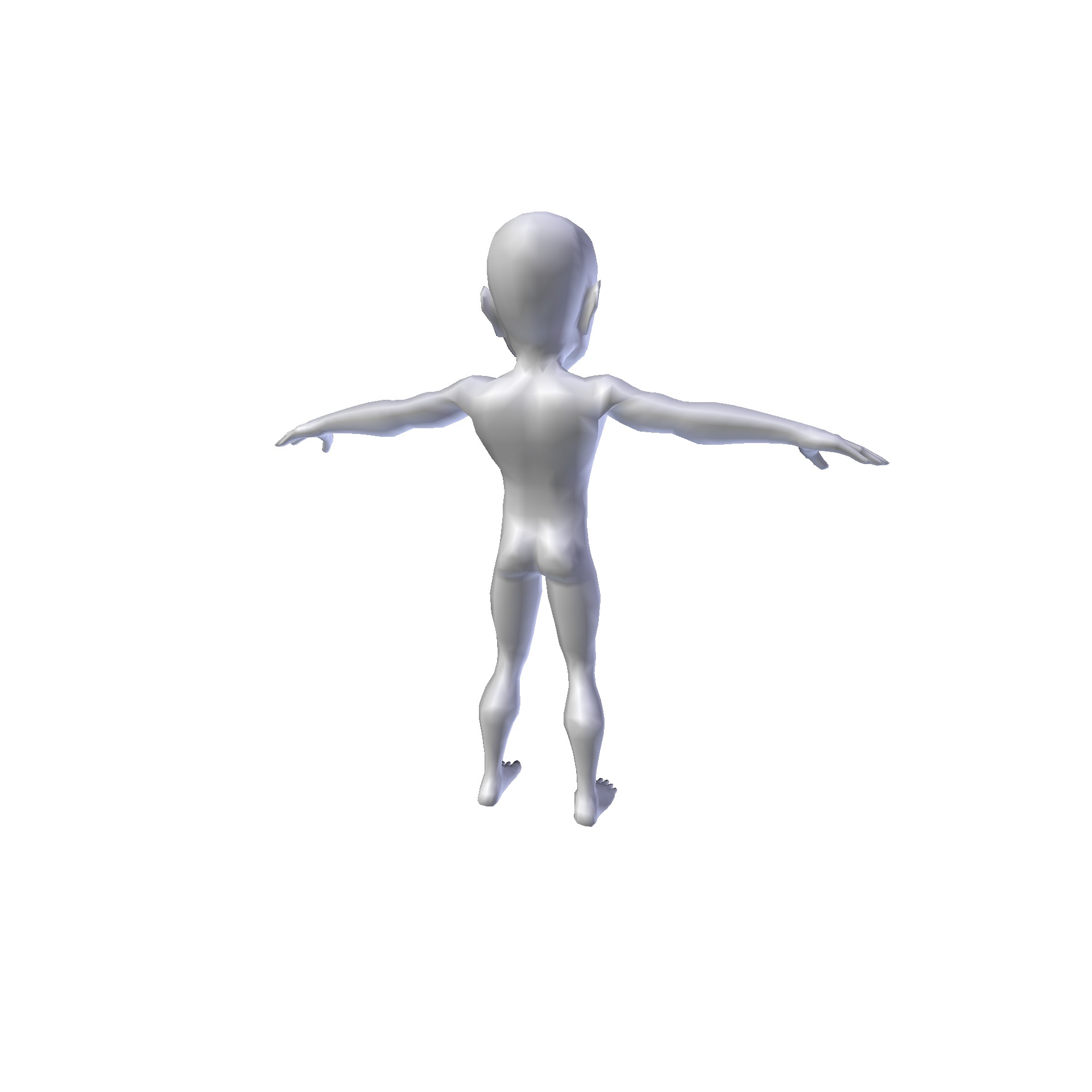 Anime Boy 1 11m basemesh Low-poly 3D model_4