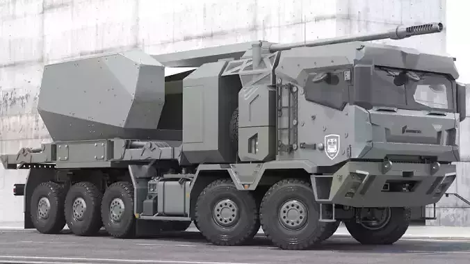 HX3 self propelled howitzer 3D model