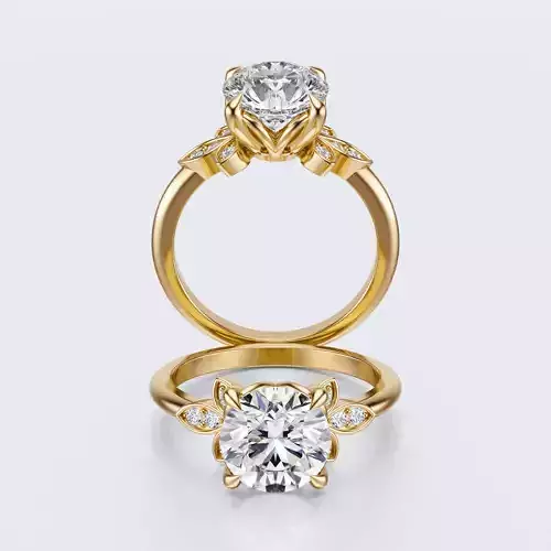 Round shape engagement Ring   