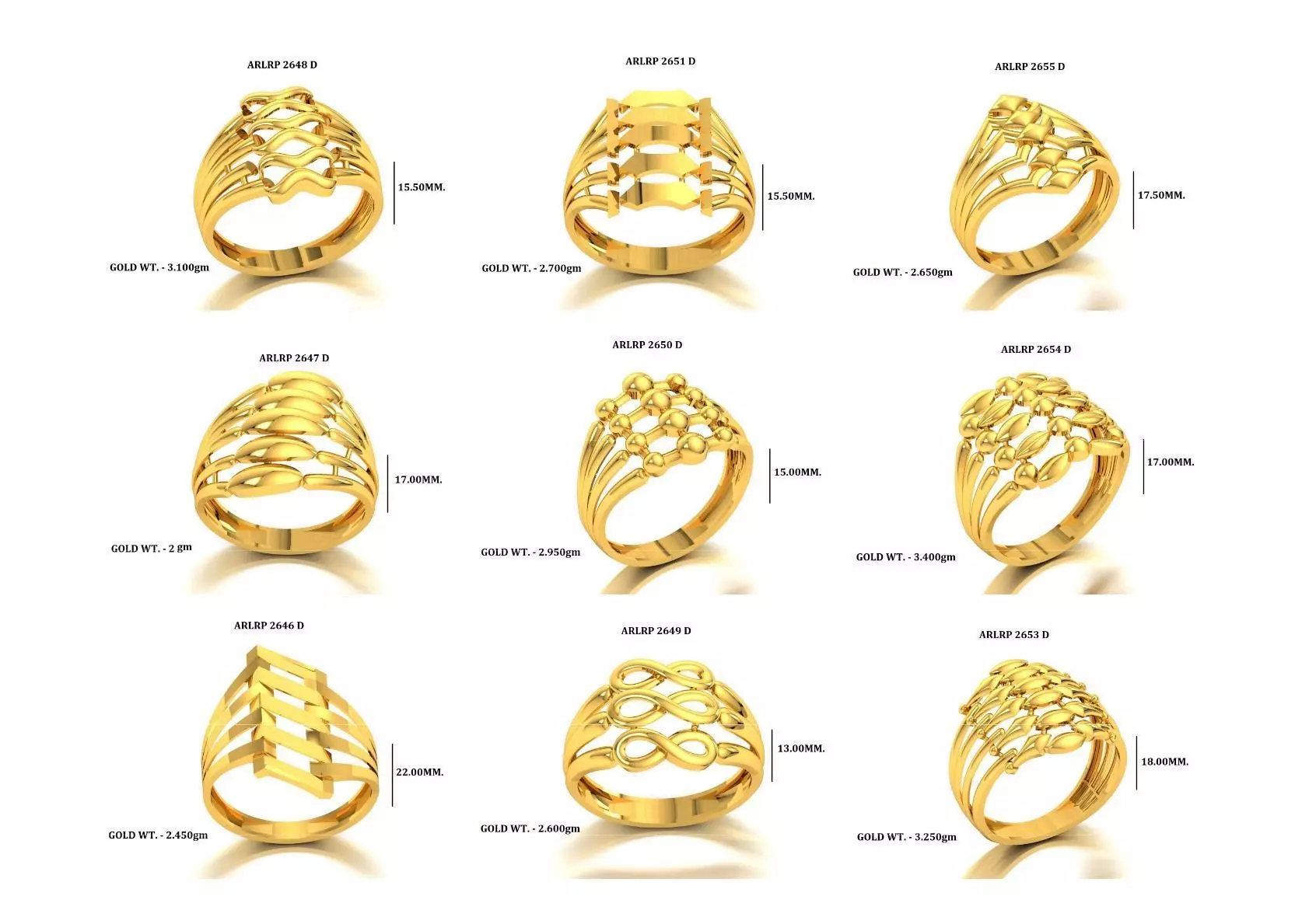 Paper Casting Rings  3D print model_0