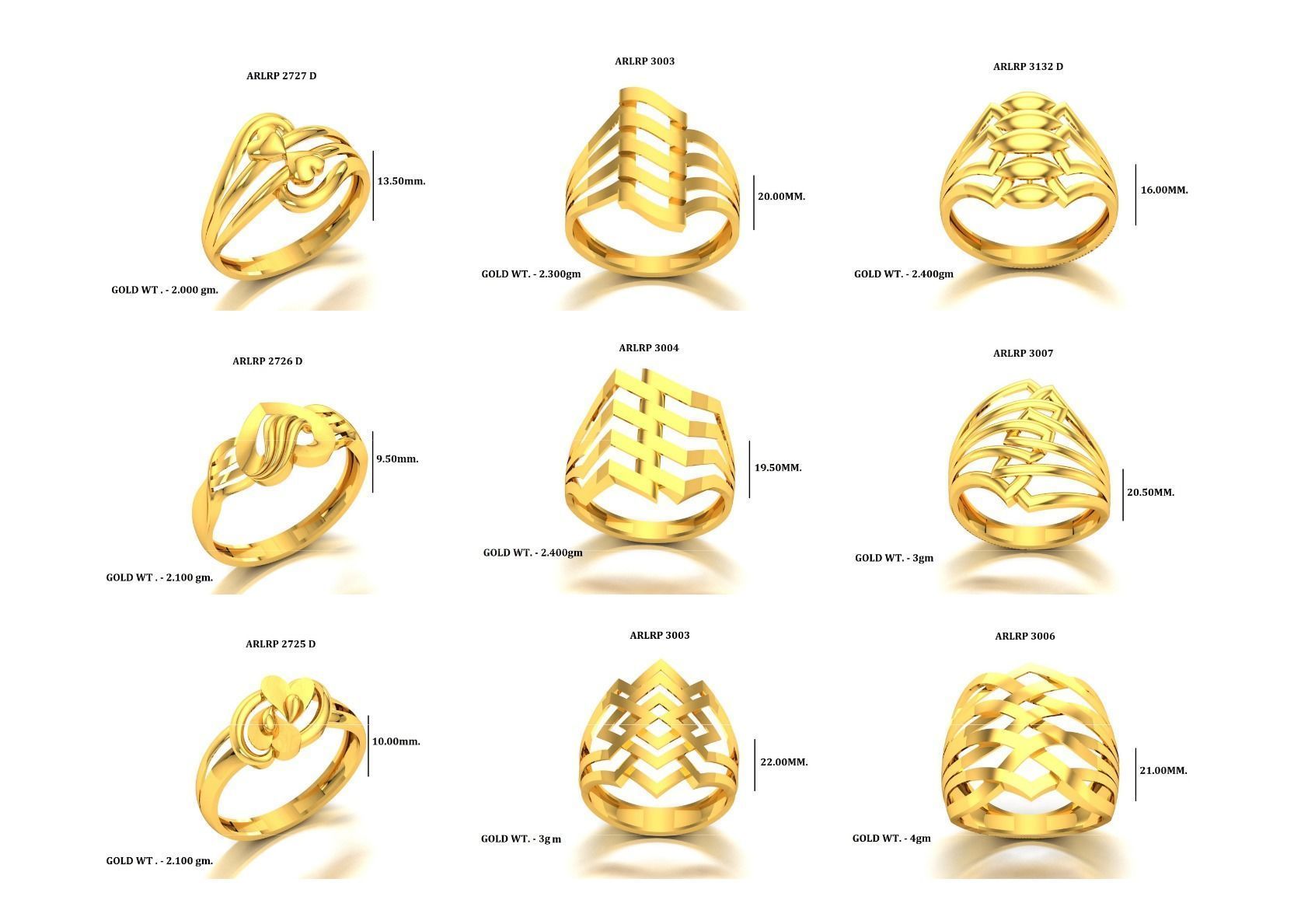 Paper Casting Rings  3D print model_6