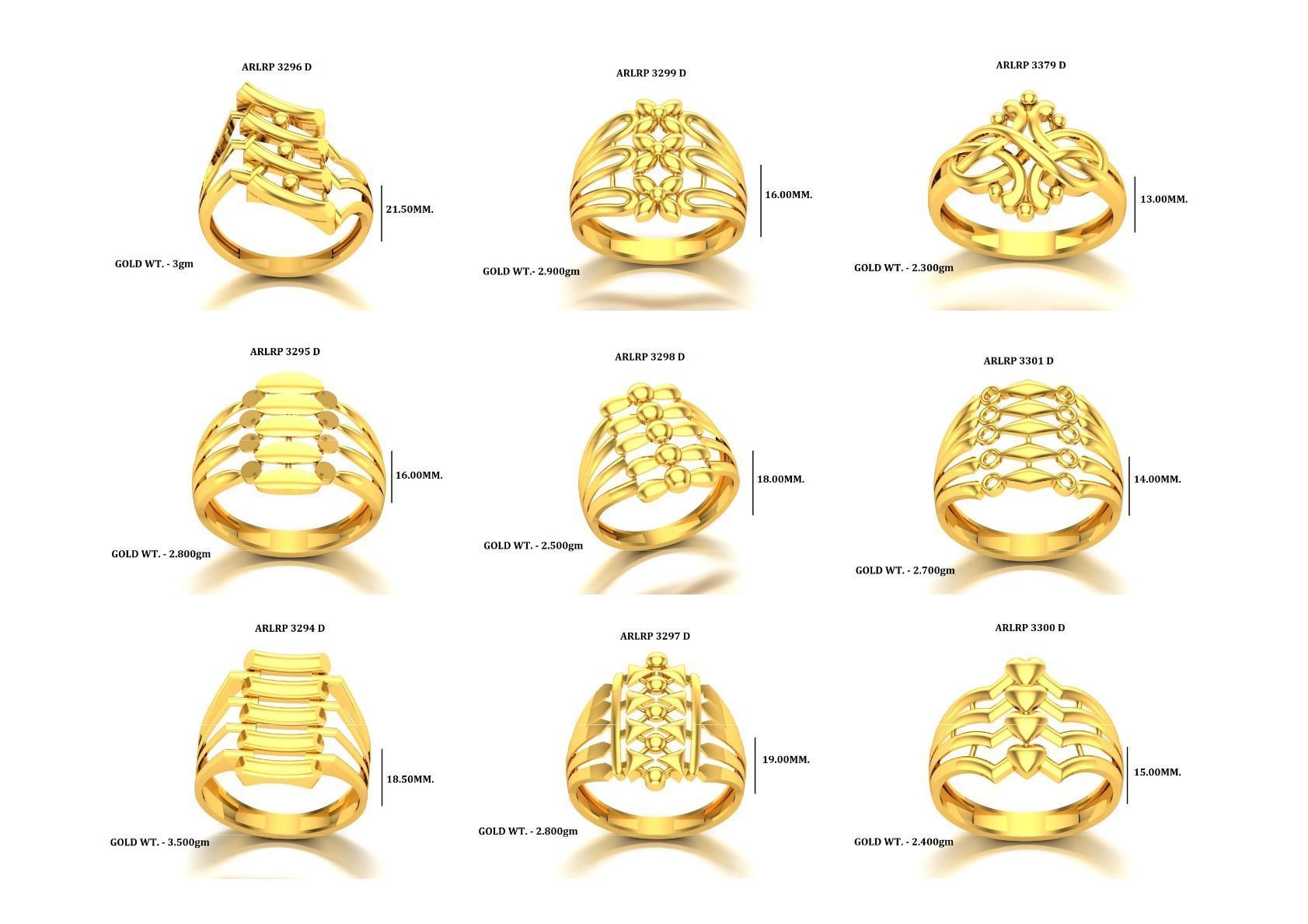 Paper Casting Rings  3D print model_9
