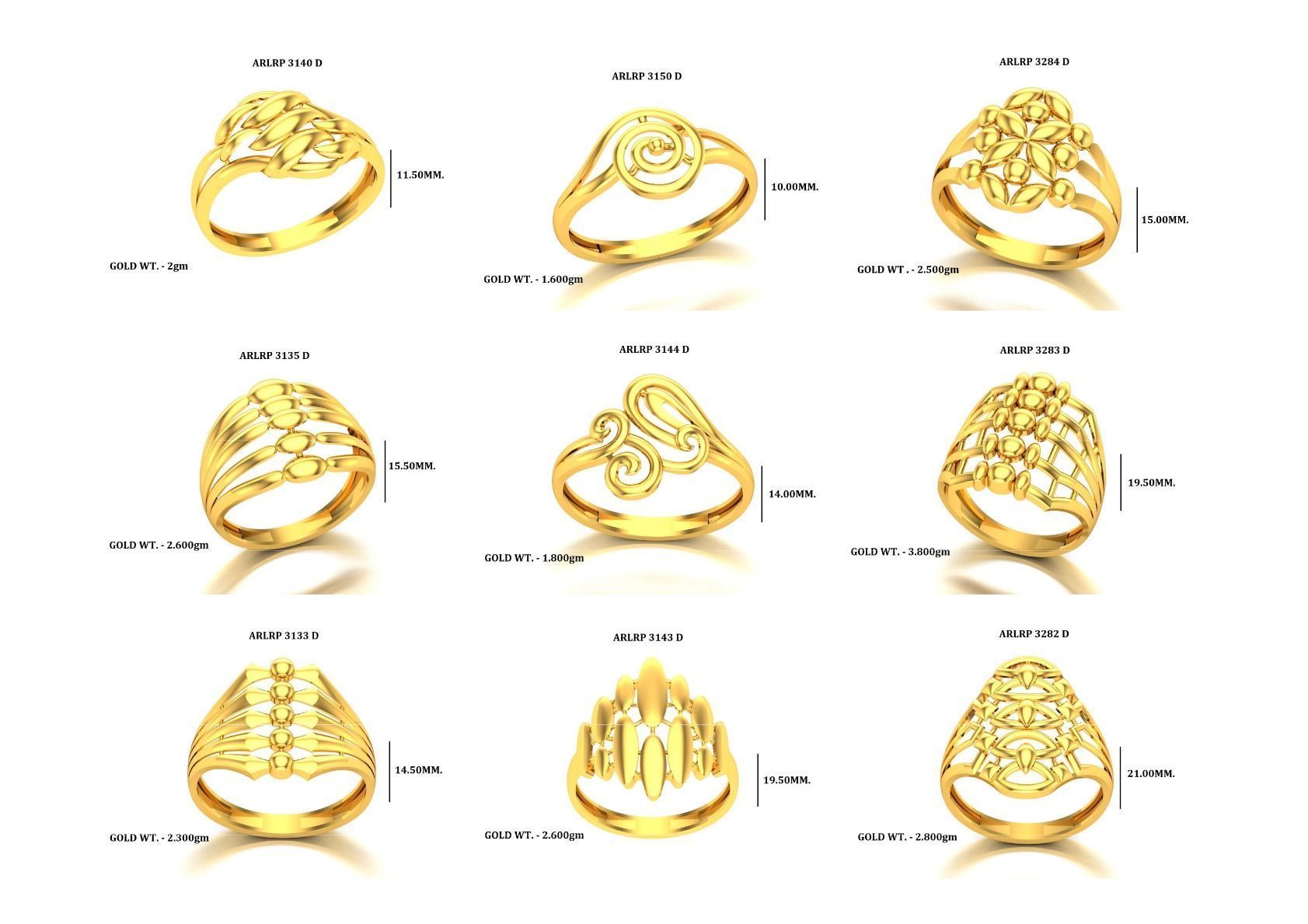 Paper Casting Rings  3D print model_7