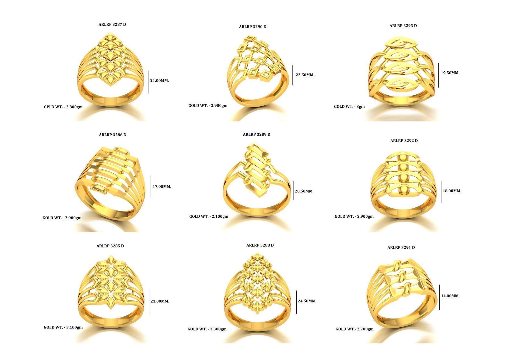Paper Casting Rings  3D print model_8
