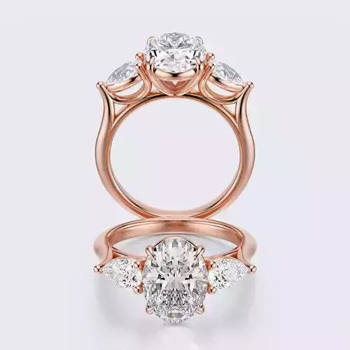 Oval shape engagement Ring