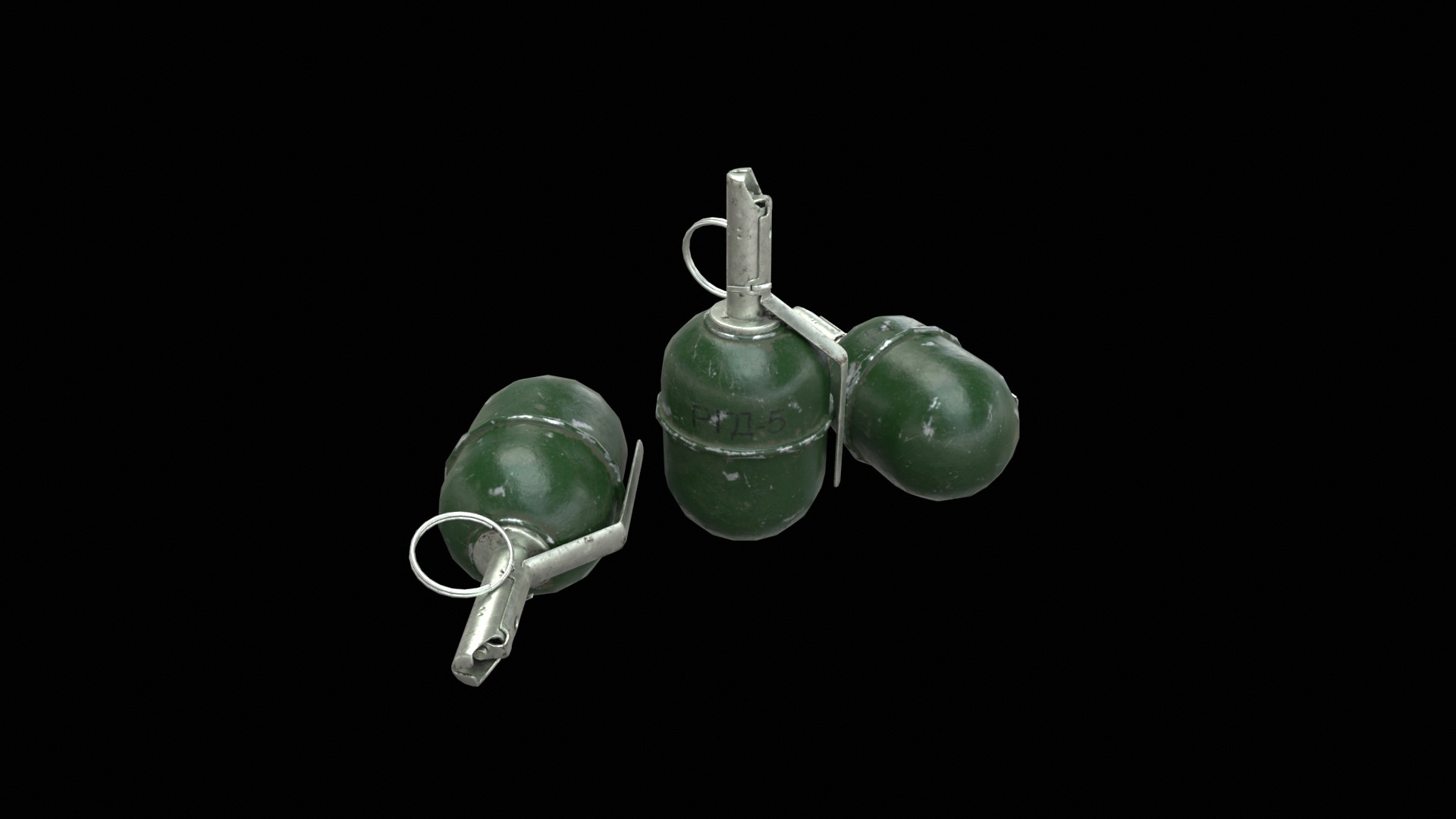 Grenades RGD-5 and F1  Low-poly 3D model_7
