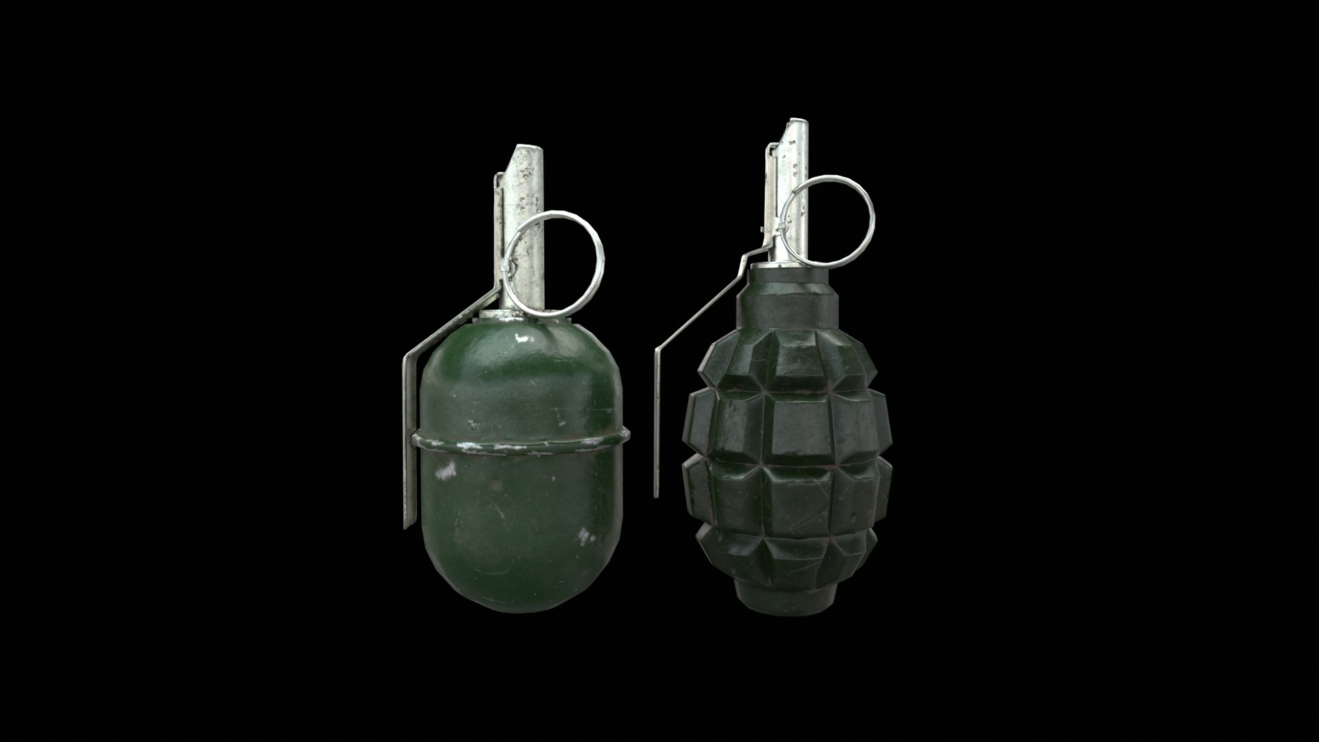 Grenades RGD-5 and F1  Low-poly 3D model_24